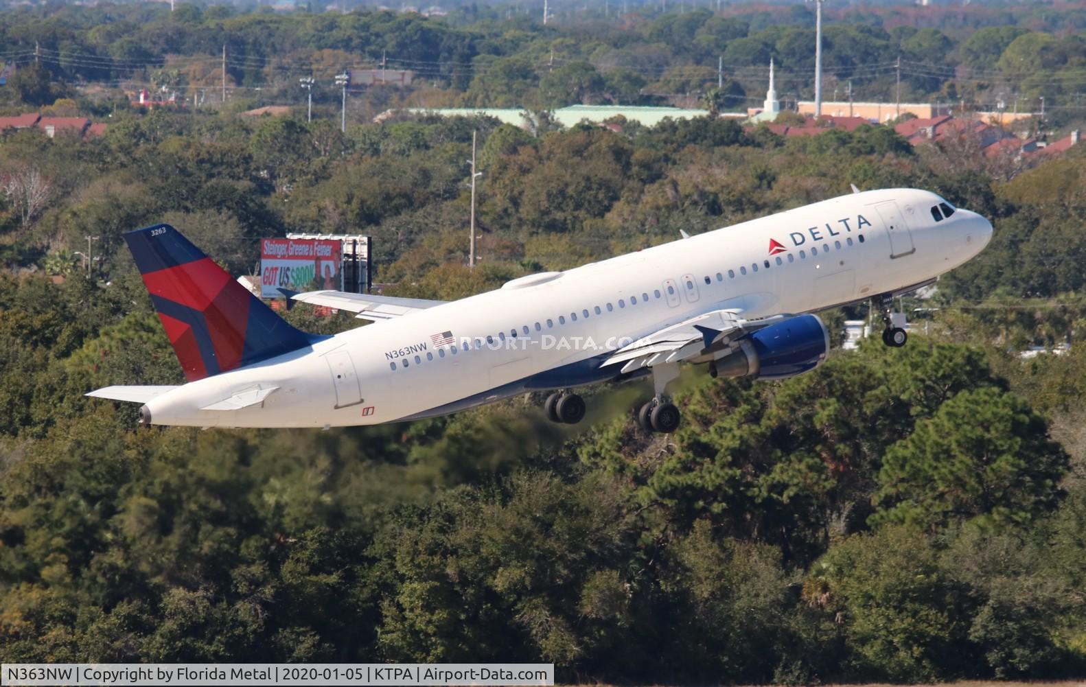 N363NW, 1998 Airbus A320-212 C/N 0923, DAL A320 zx TPA-DTW
