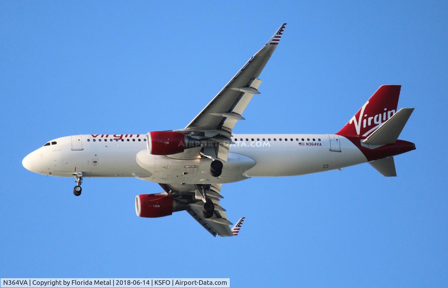 N364VA, 2016 Airbus A320-214 C/N 7138, VRD A320 zx PHL-SFO