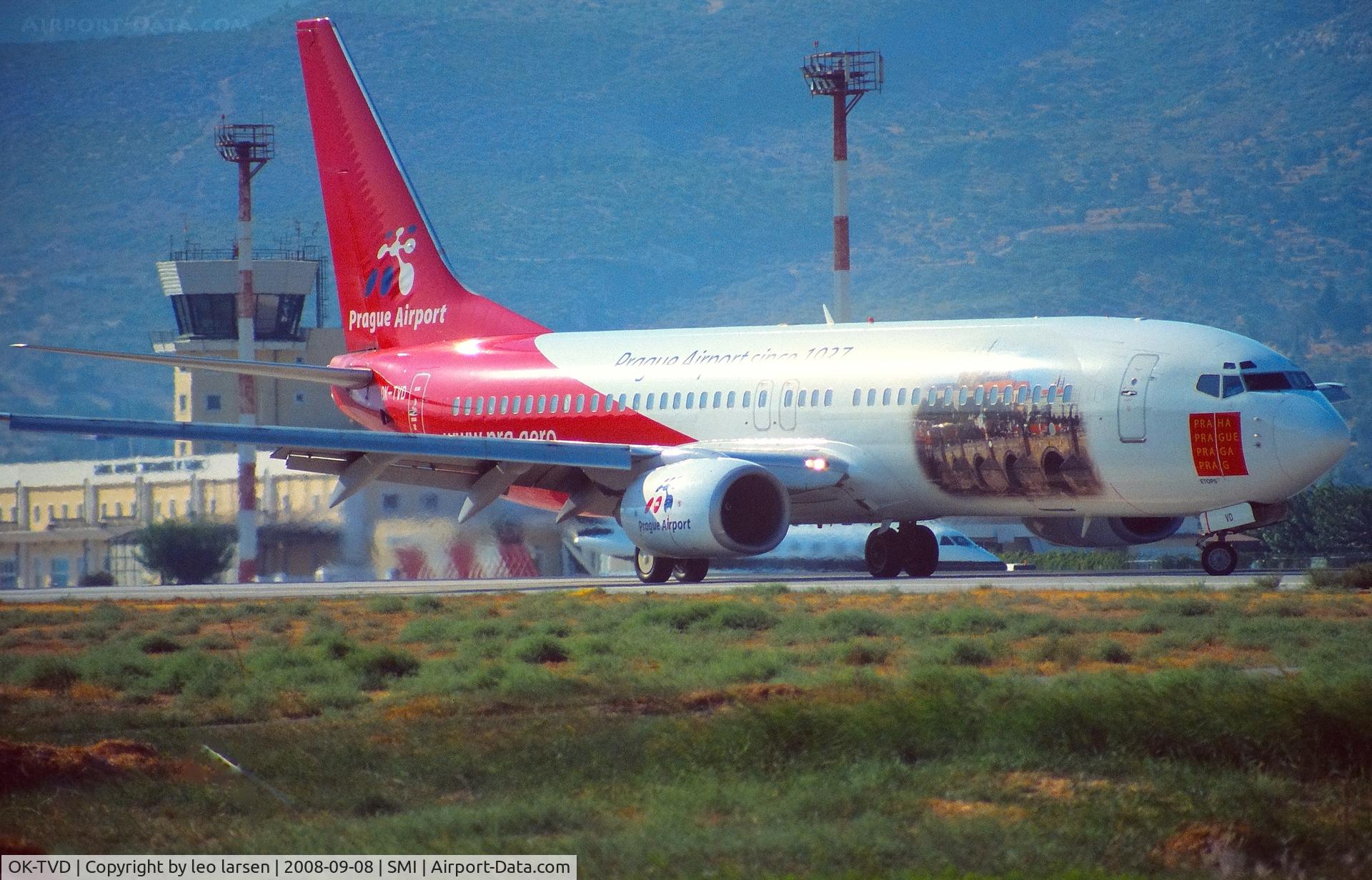 OK-TVD, 1999 Boeing 737-86N C/N 28595, Samos 8.9.2008