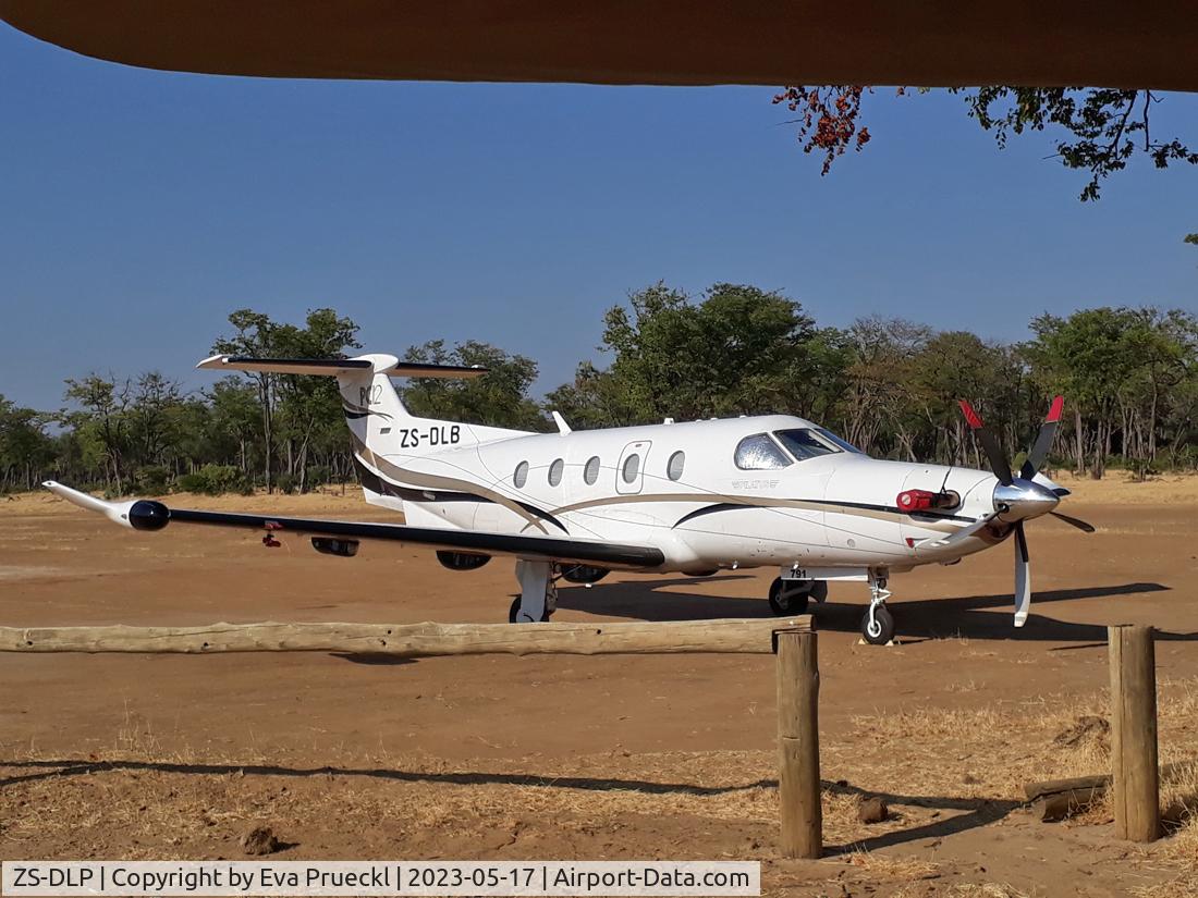 ZS-DLB, 2007 Pilatus PC-12/47 C/N 791, Mana West Airstrip, Mana Pools NP / Zimbabwe