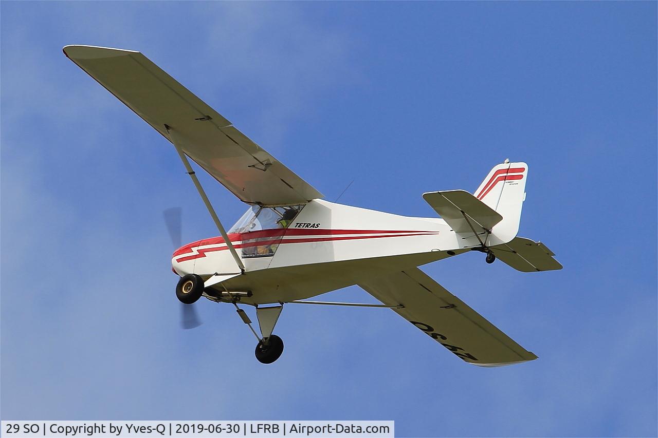 29 SO, Humbert Tétras 912BS C/N Not found 29 SO, Humbert Tétras 912 BS, Climbing from rwy 25R, Brest-Bretagne airport (LFRB-BES)