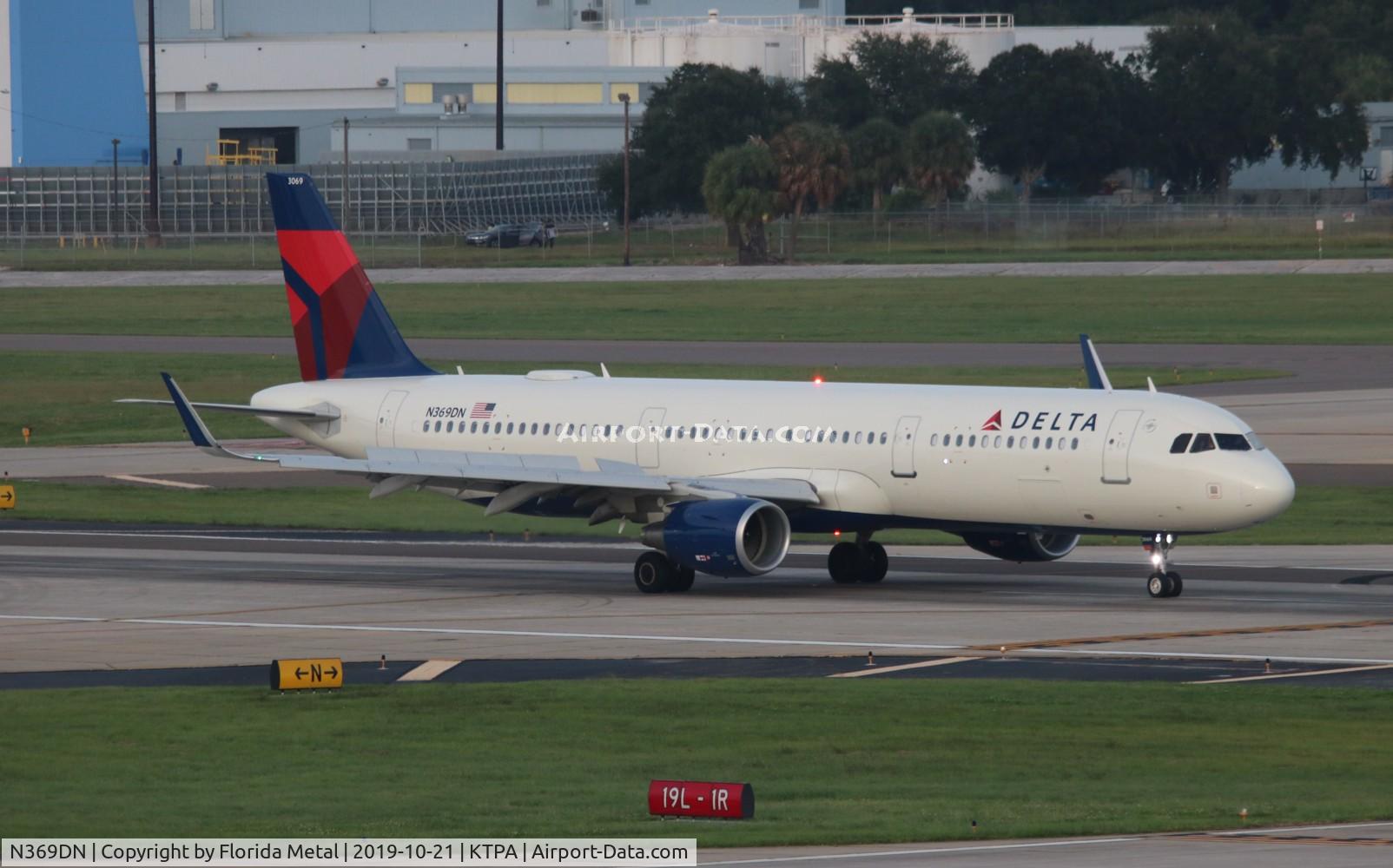 N369DN, 2019 Airbus A321-211 C/N 8697, DAL A321 zx DTW-TPA