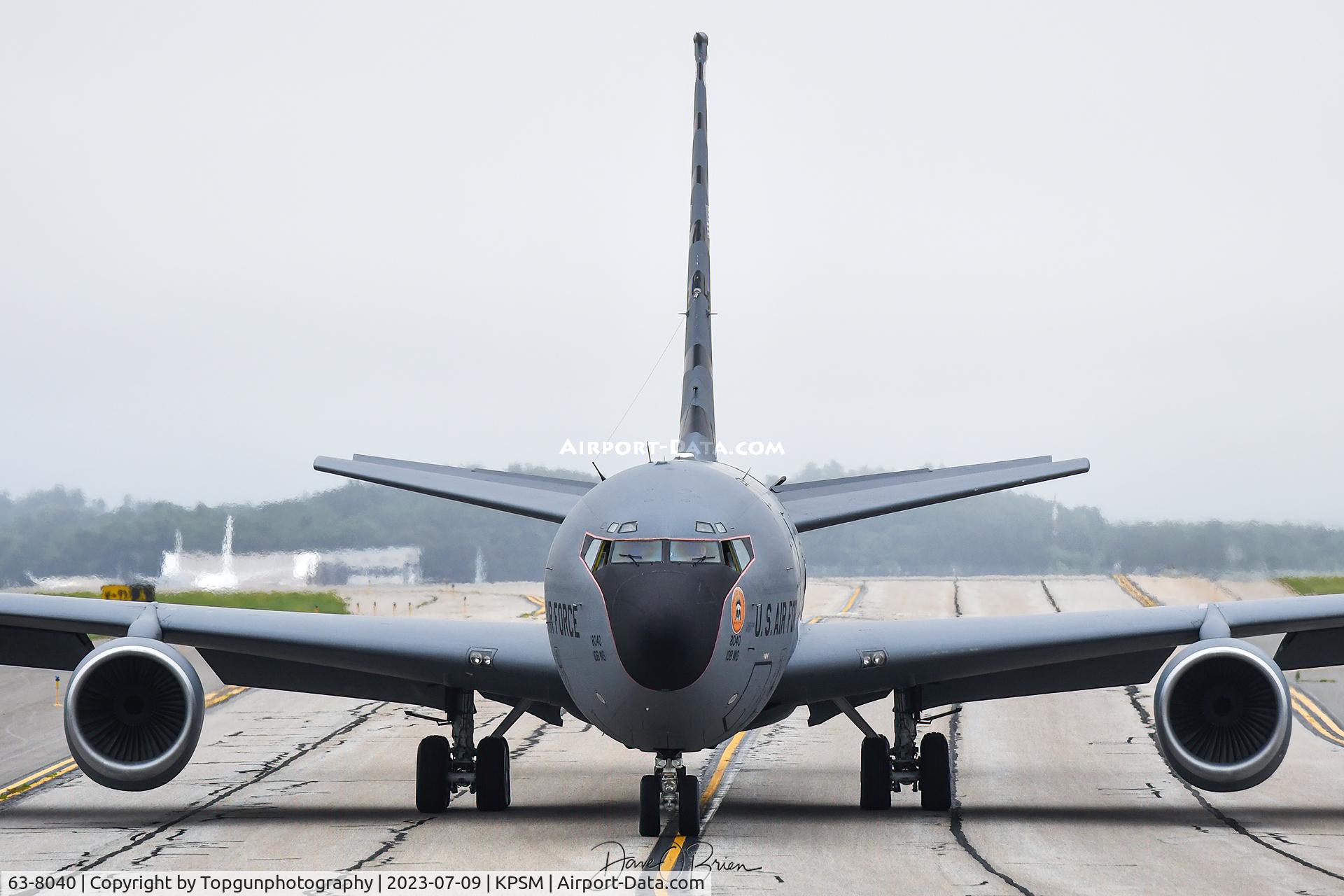 63-8040, 1963 Boeing KC-135R Stratotanker C/N 18657, REALM61 taxiing to RW16