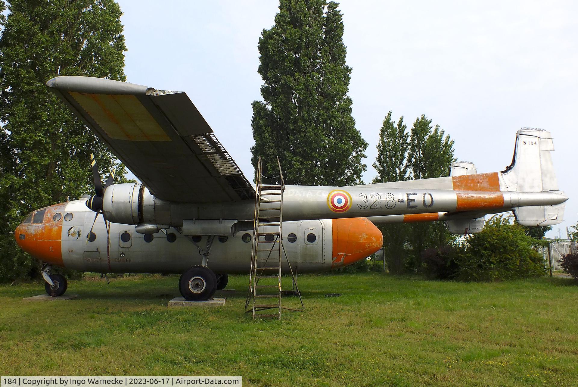 184, 1959 Nord N-2501F Noratlas C/N 184, Nord N.2501F Noratlas at the Musee de l'Epopee de l'Industrie et de l'Aeronautique, Albert