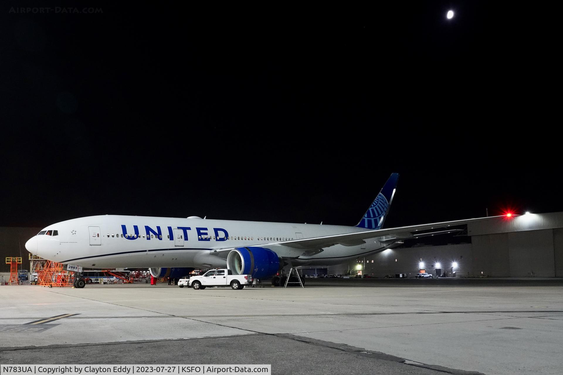 N783UA, 1997 Boeing 777-222/ER C/N 26950, SFO 2023.