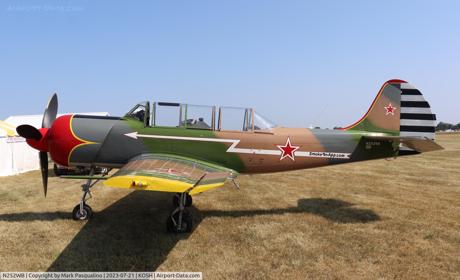 N252WB, 2000 Yakovlev (Aerostar) Yak-52W C/N 0012212, Yak-52W