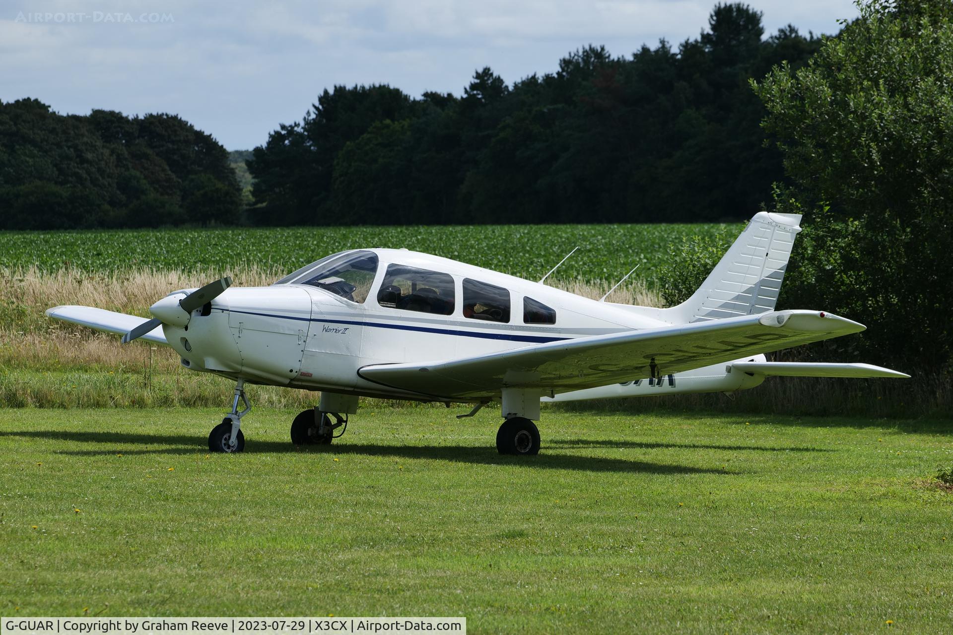 G-GUAR, 1978 Piper PA-28-161 Warrior II C/N 28-7816576, Parked at Northrepps.