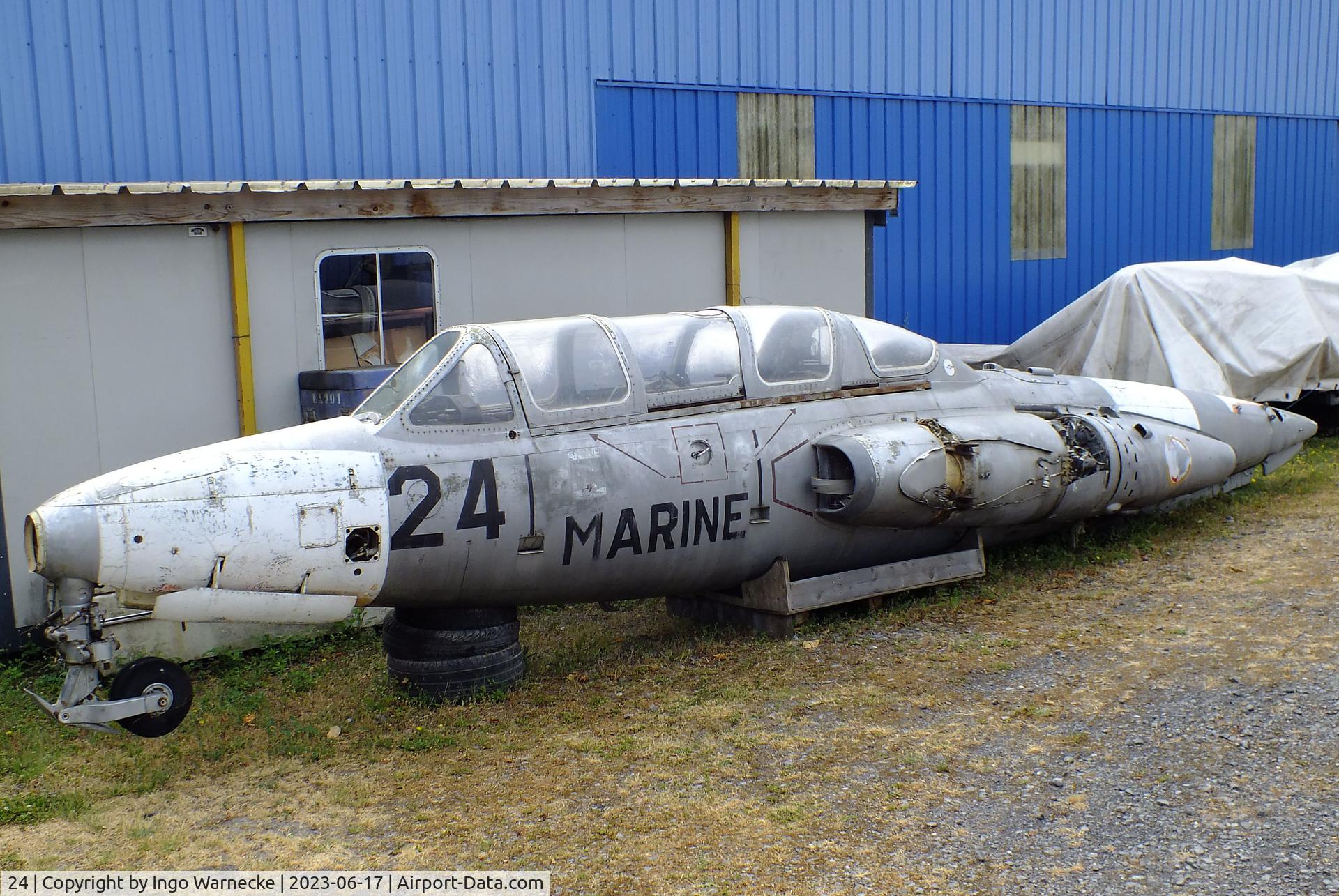24, Fouga CM-175 Zephyr C/N 24, Fouga CM.175 Zephyr (wings and tailplanes dismounted, awaiting restoration) at the Musee de l'Epopee de l'Industrie et de l'Aeronautique, Albert