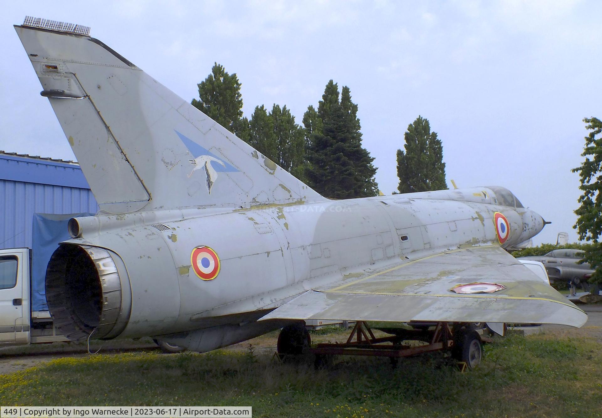 449, 1965 Dassault Mirage IIIE C/N 449, Dassault Mirage III E at the Musee de l'Epopee de l'Industrie et de l'Aeronautique, Albert