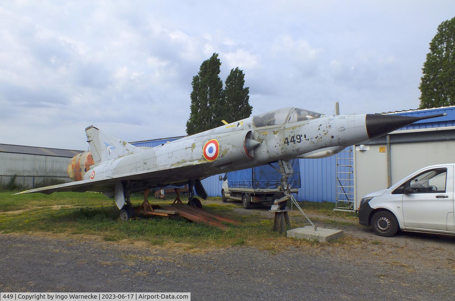 449, 1965 Dassault Mirage IIIE C/N 449, Dassault Mirage III E at the Musee de l'Epopee de l'Industrie et de l'Aeronautique, Albert