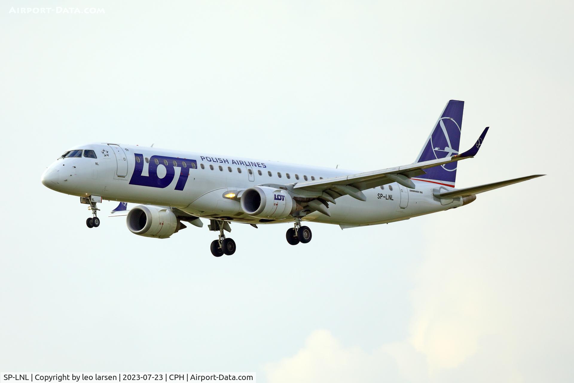 SP-LNL, 2010 Embraer 195AR (ERJ-190-200 IGW) C/N 19000382, Copenhagen 29.7.2023