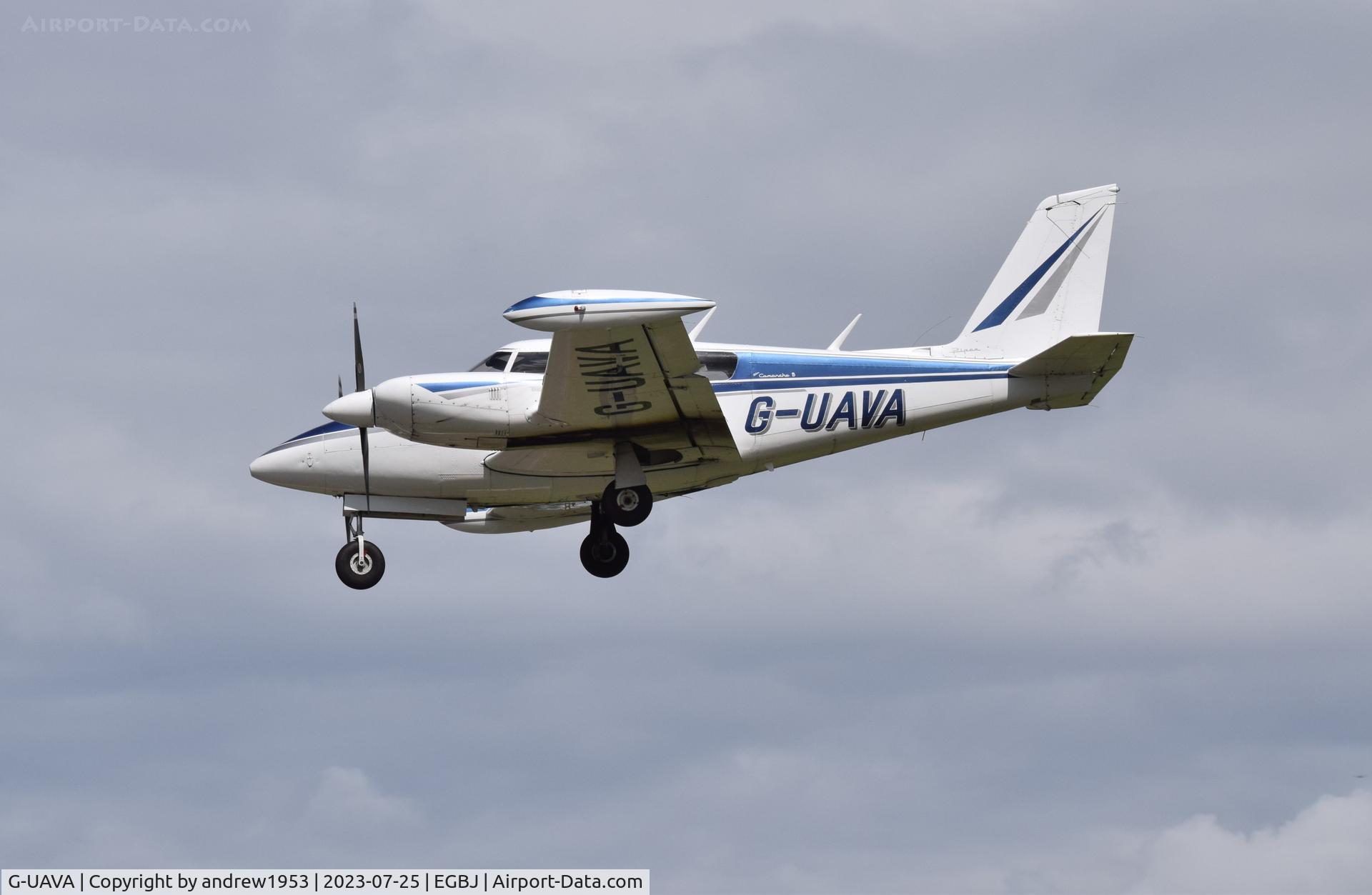 G-UAVA, 1967 Piper PA-30-160 B Twin Comanche C/N 30-1413, G-UAVA at Gloucestershire Airport.