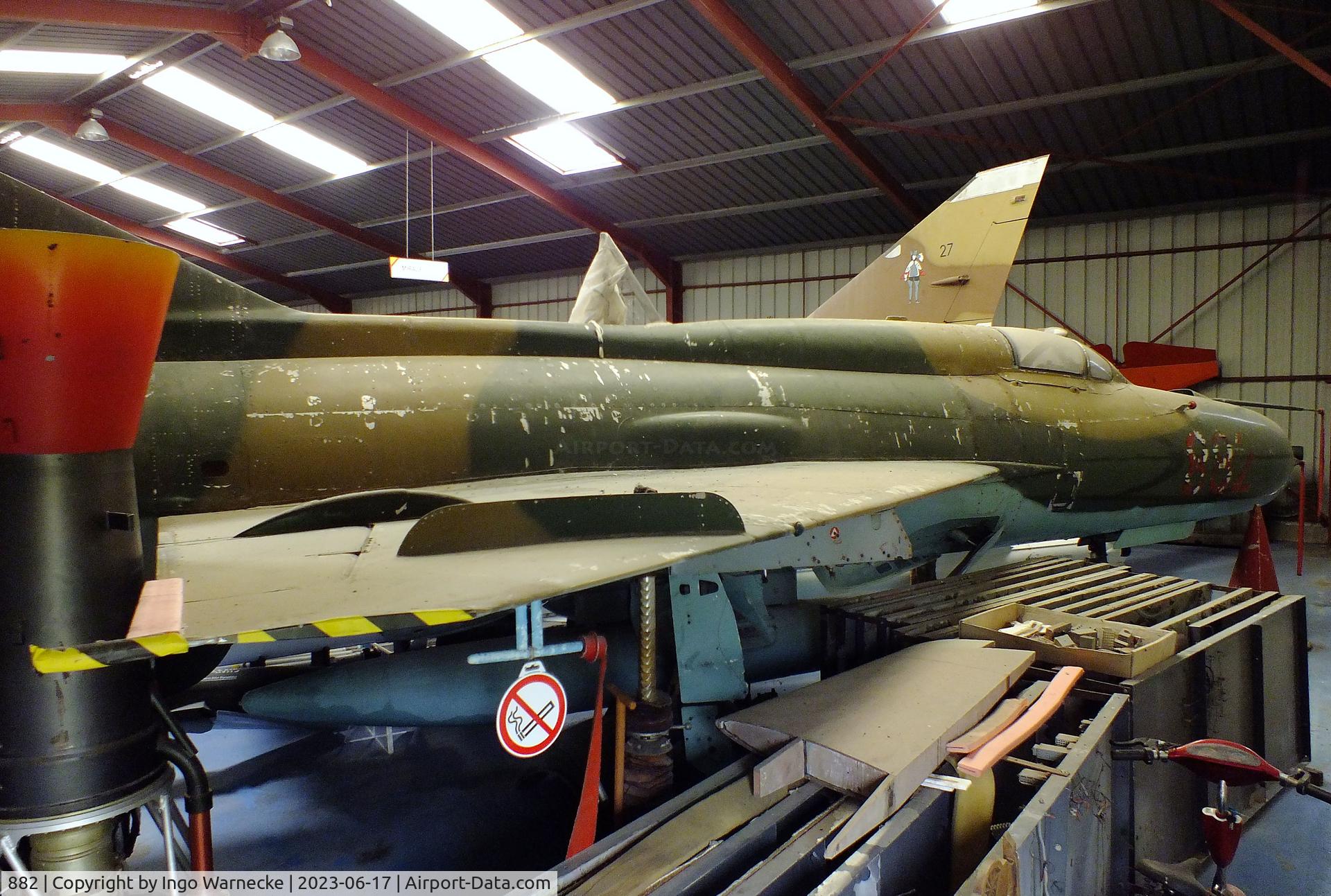 882, Mikoyan-Gurevich MiG-21SPS C/N 94A5207, Mikoyan i Gurevich MiG-21SPS FISHBED-F at the Musee de l'Epopee de l'Industrie et de l'Aeronautique, Albert