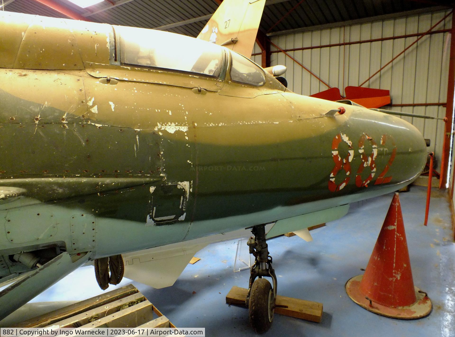 882, Mikoyan-Gurevich MiG-21SPS C/N 94A5207, Mikoyan i Gurevich MiG-21SPS FISHBED-F at the Musee de l'Epopee de l'Industrie et de l'Aeronautique, Albert