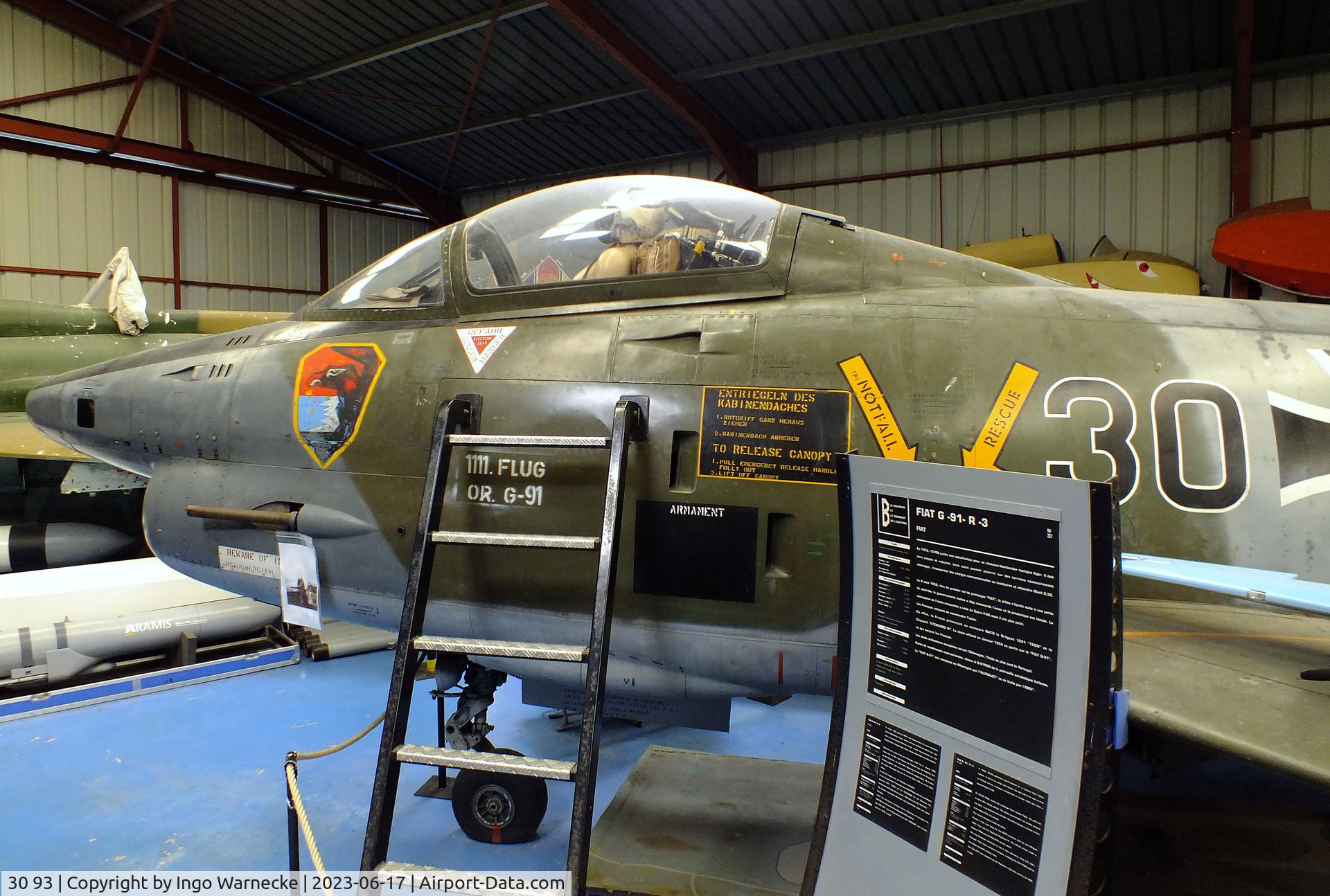 30 93, Fiat G-91R/3 C/N D357, FIAT G.91R/3 at the Musee de l'Epopee de l'Industrie et de l'Aeronautique, Albert