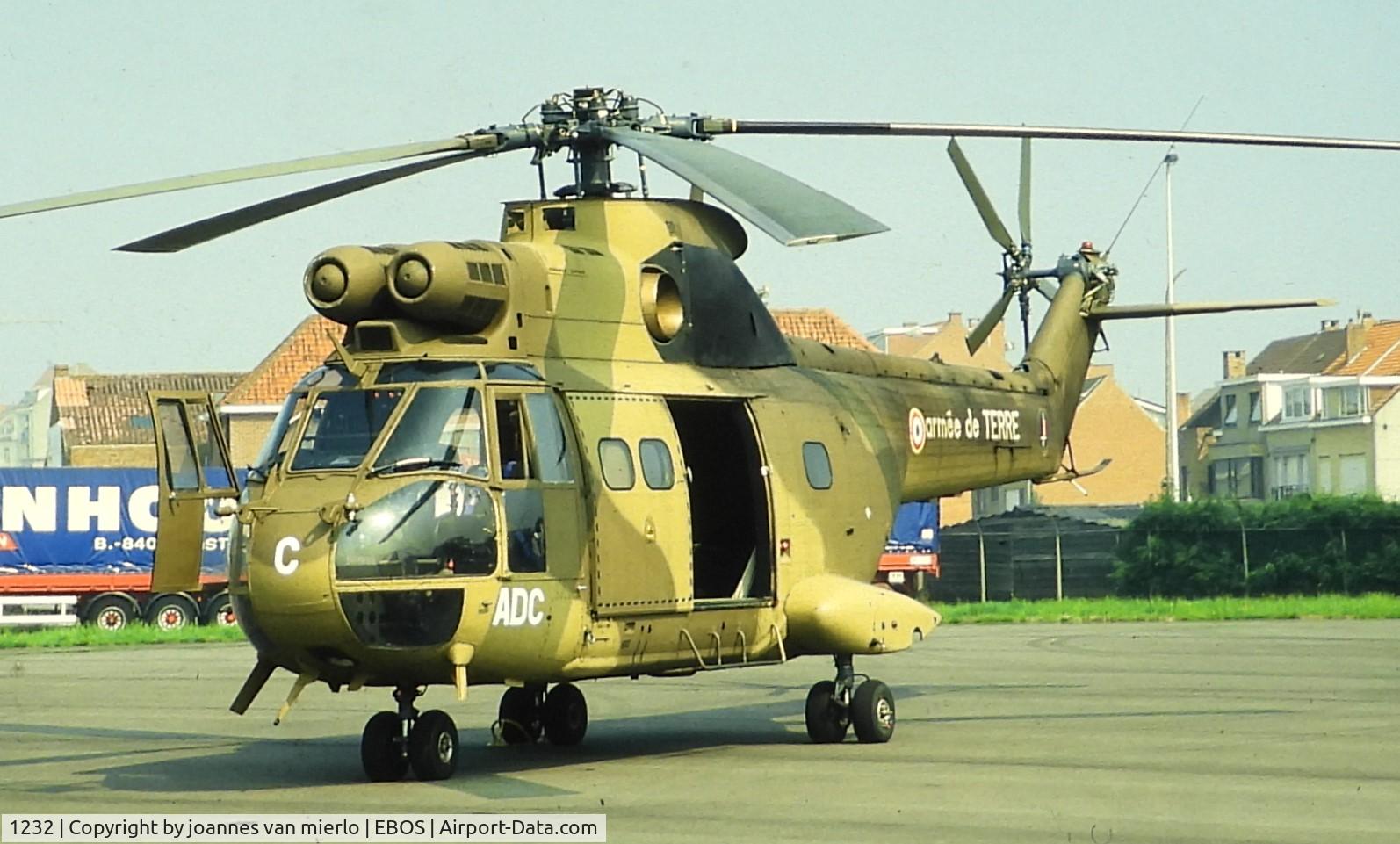 1232, Aérospatiale SA-330B Puma C/N 1232, Belgian air show static display