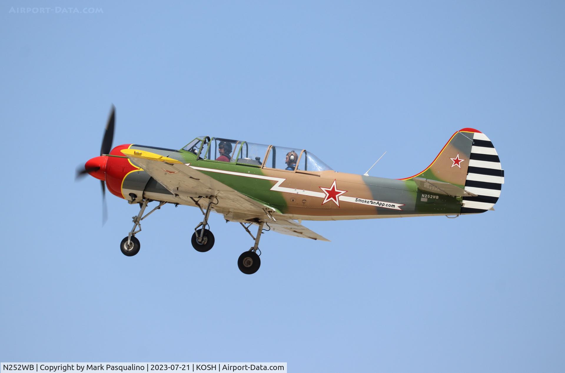 N252WB, 2000 Yakovlev (Aerostar) Yak-52W C/N 0012212, Yak-52W