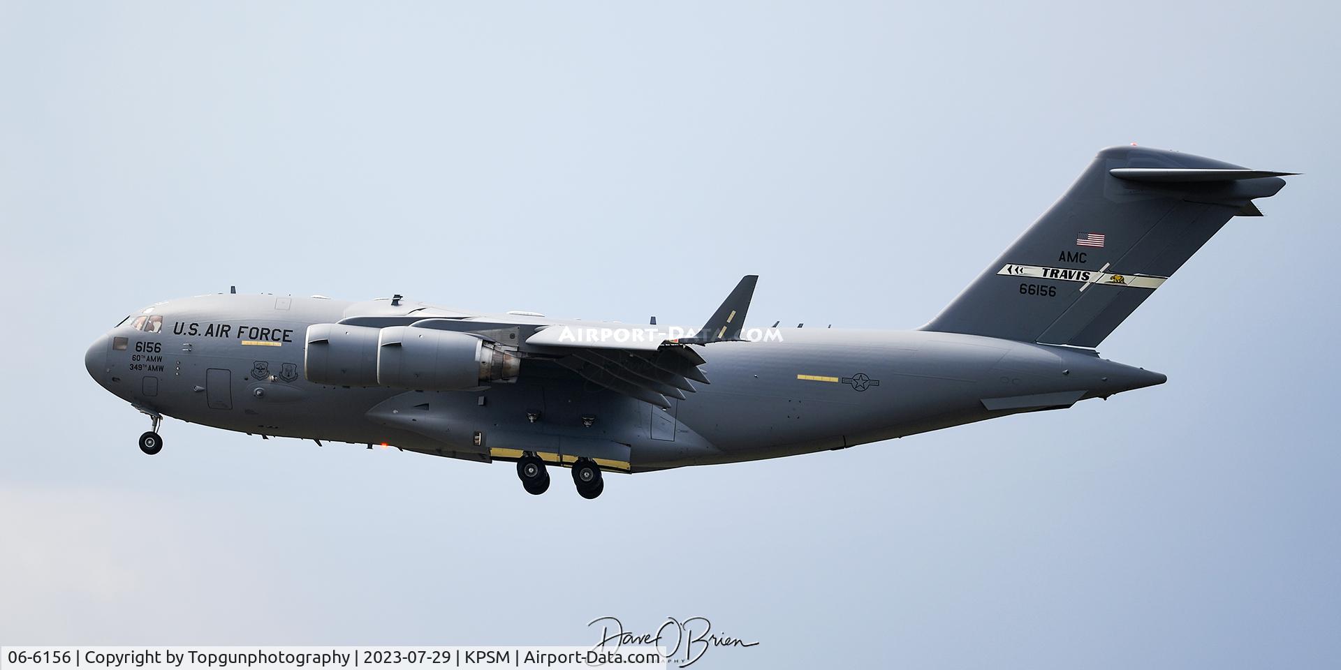 06-6156, 2006 Boeing C-17A Globemaster III C/N F-163/P-156, REACH843 dropping in from overseas