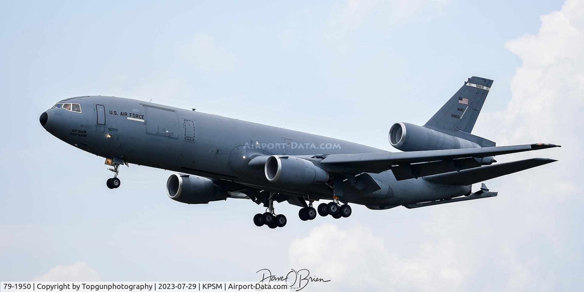 79-1950, 1982 McDonnell Douglas KC-10A Extender C/N 48210, BLUE62 inbound RW16