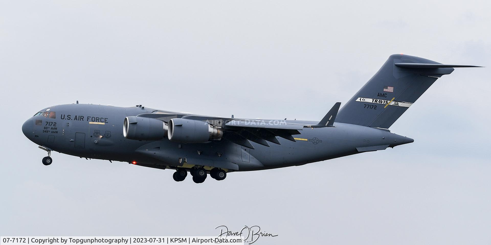 07-7172, 2007 Boeing C-17A Globemaster III C/N 50189/F188/P172, GRIZZLY89