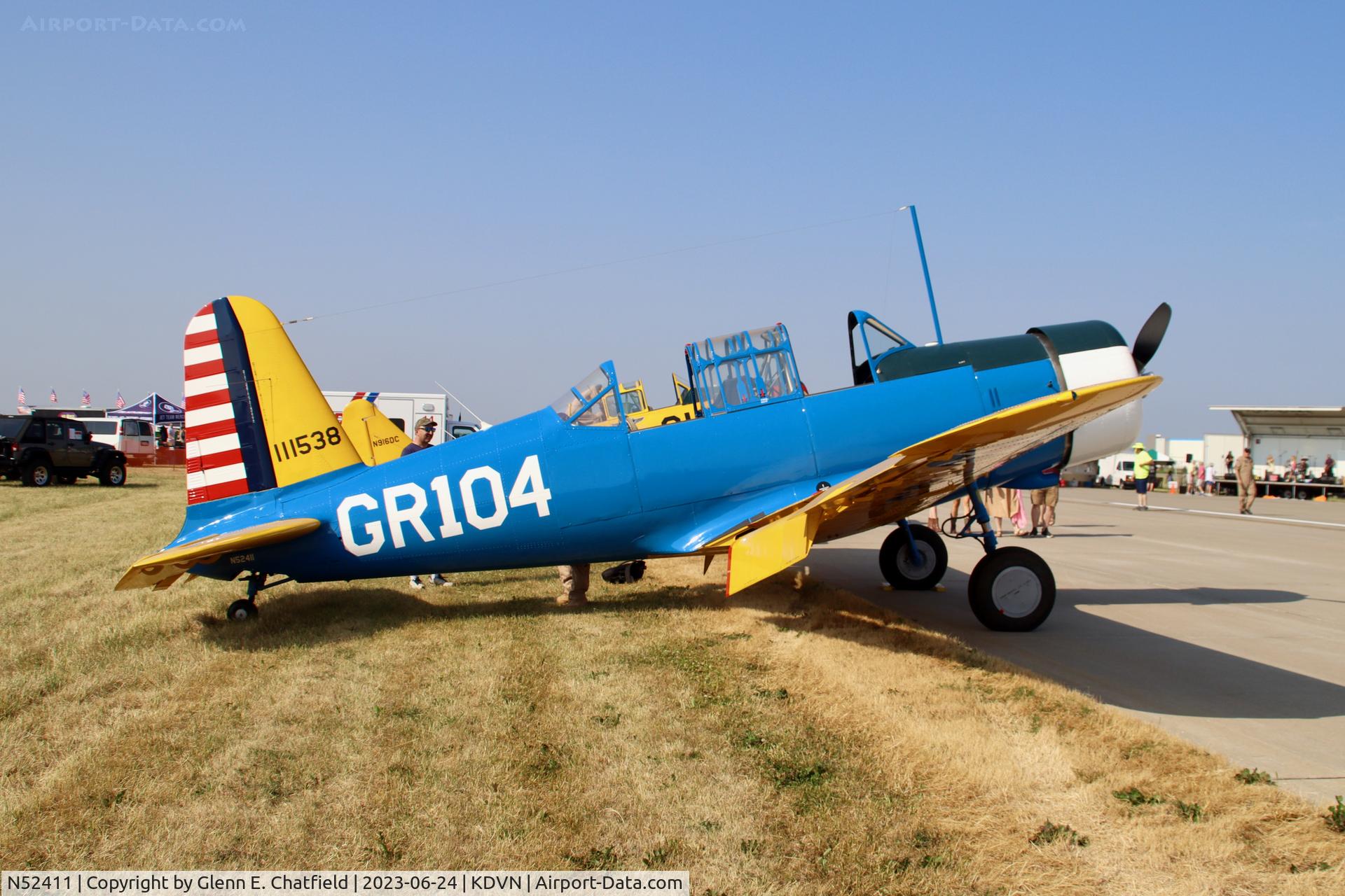 N52411, 1941 Consolidated Vultee BT-13A C/N 2548, At the Quad Cities Air Show
