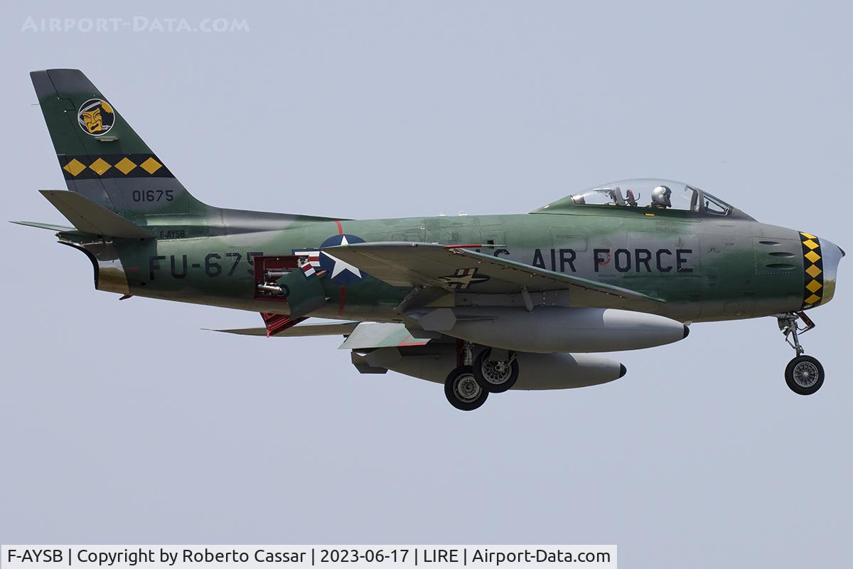 F-AYSB, 1958 Canadair CL-13B Sabre 6 C/N S6-1675, Manifestazione Aerea del Centenario del Aeronautica Militare
