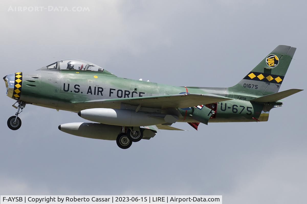 F-AYSB, 1958 Canadair CL-13B Sabre 6 C/N S6-1675, Manifestazione Aerea del Centenario del Aeronautica Militare