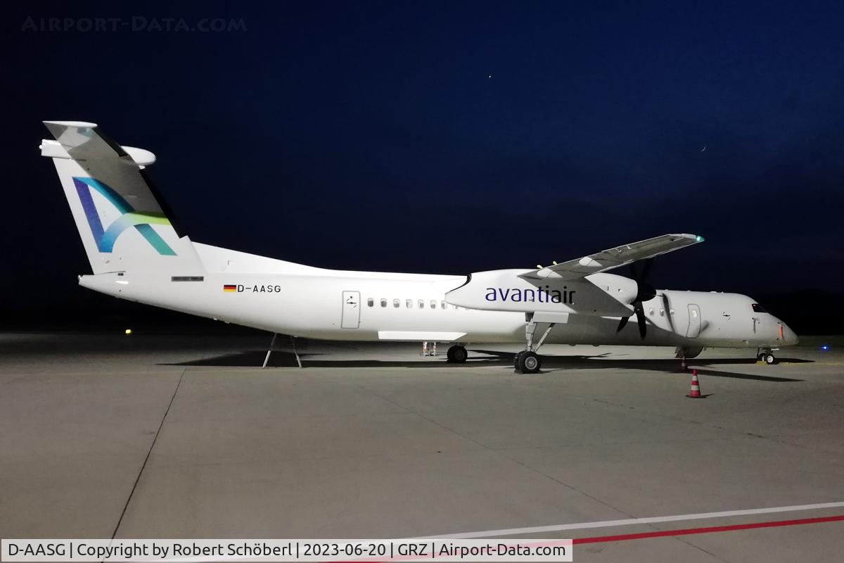 D-AASG, 2003 De Havilland Canada DHC-8-402Q Dash 8 C/N 4087, D-AASG @ LOWG 2023