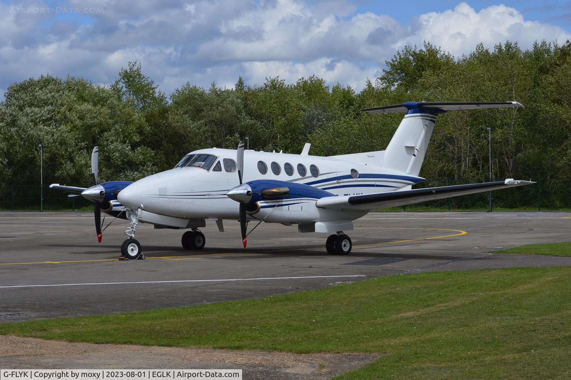 G-FLYK, 1981 Beech B200 King Air King Air C/N BB-921, Beech B200 King Air at Blackbushe. Ex D-IKOB
