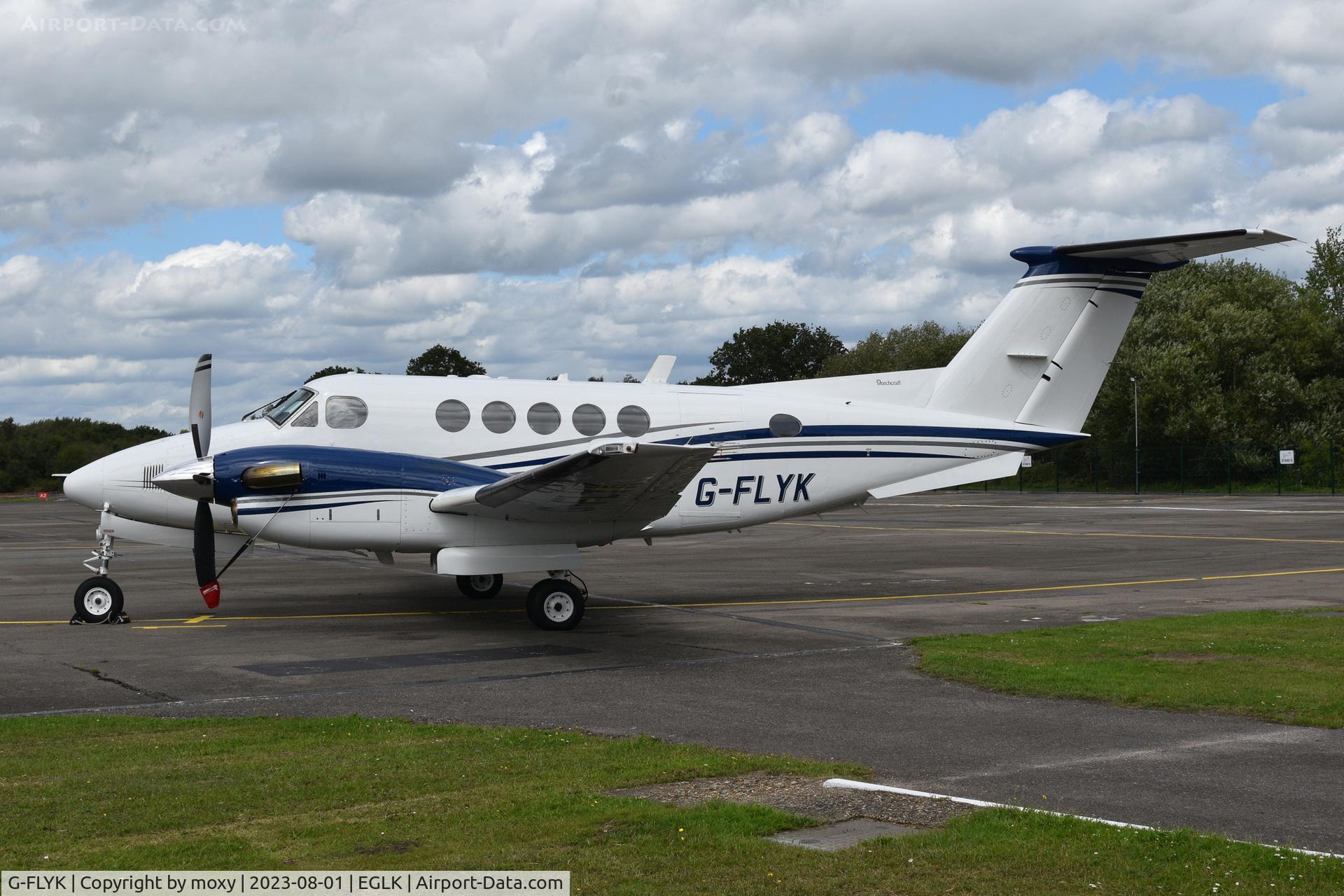 G-FLYK, 1981 Beech B200 King Air King Air C/N BB-921, Beech B200 King Air at Blackbushe. Ex D-IKOB