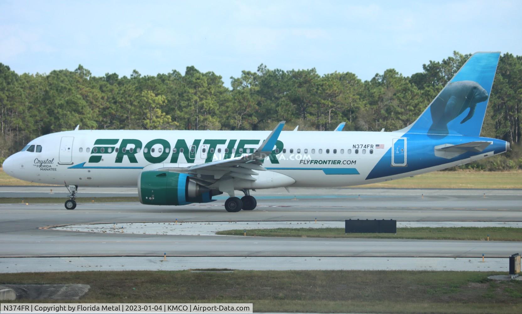 N374FR, 2021 Airbus A320-251NEO C/N 10452, FFT A32N Crystal zx MCO-PUJ