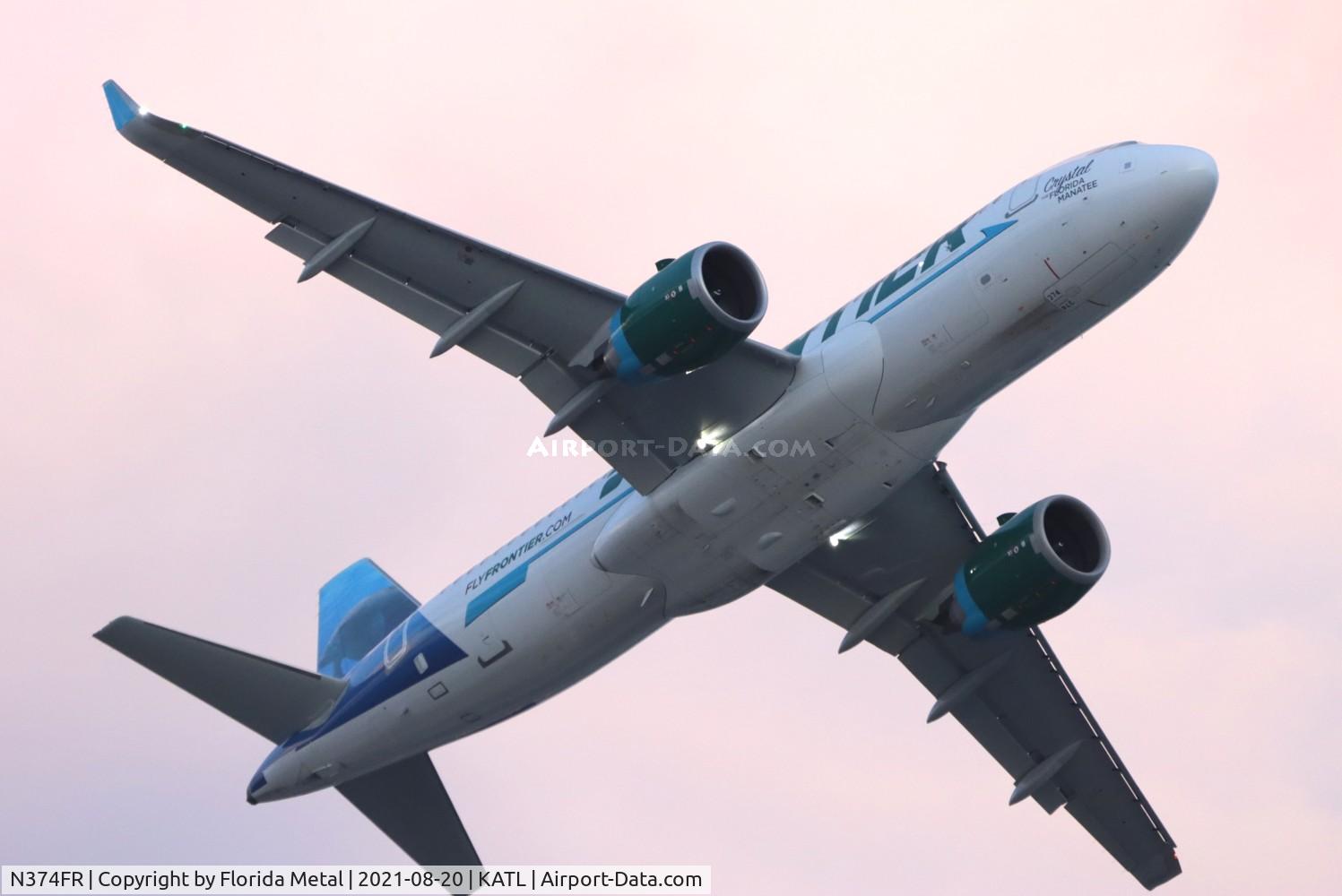 N374FR, 2021 Airbus A320-251NEO C/N 10452, FFT A32N Crystal zx ATL-RSW