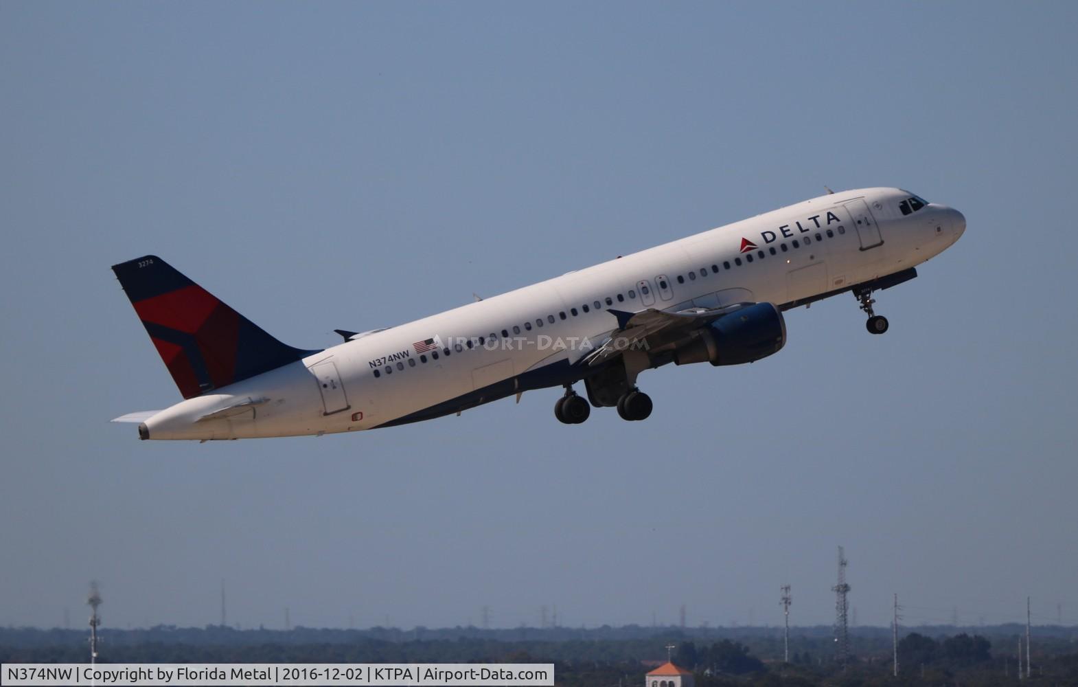 N374NW, 2001 Airbus A320-212 C/N 1646, DAL A320 zx TPA-MSP