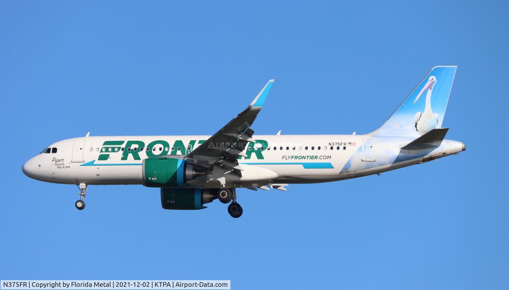 N375FR, 2020 Airbus A320-251N C/N 10298, FFT A32N Piper zx CLE-TPA