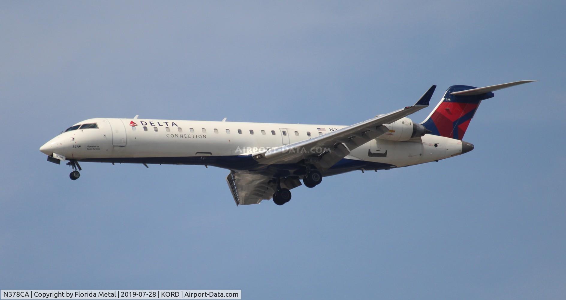N378CA, 2003 Bombardier CRJ-701 (CL-600-2C10) Regional Jet C/N 10097, GJS/DAL CR7 zx DTW-ORD