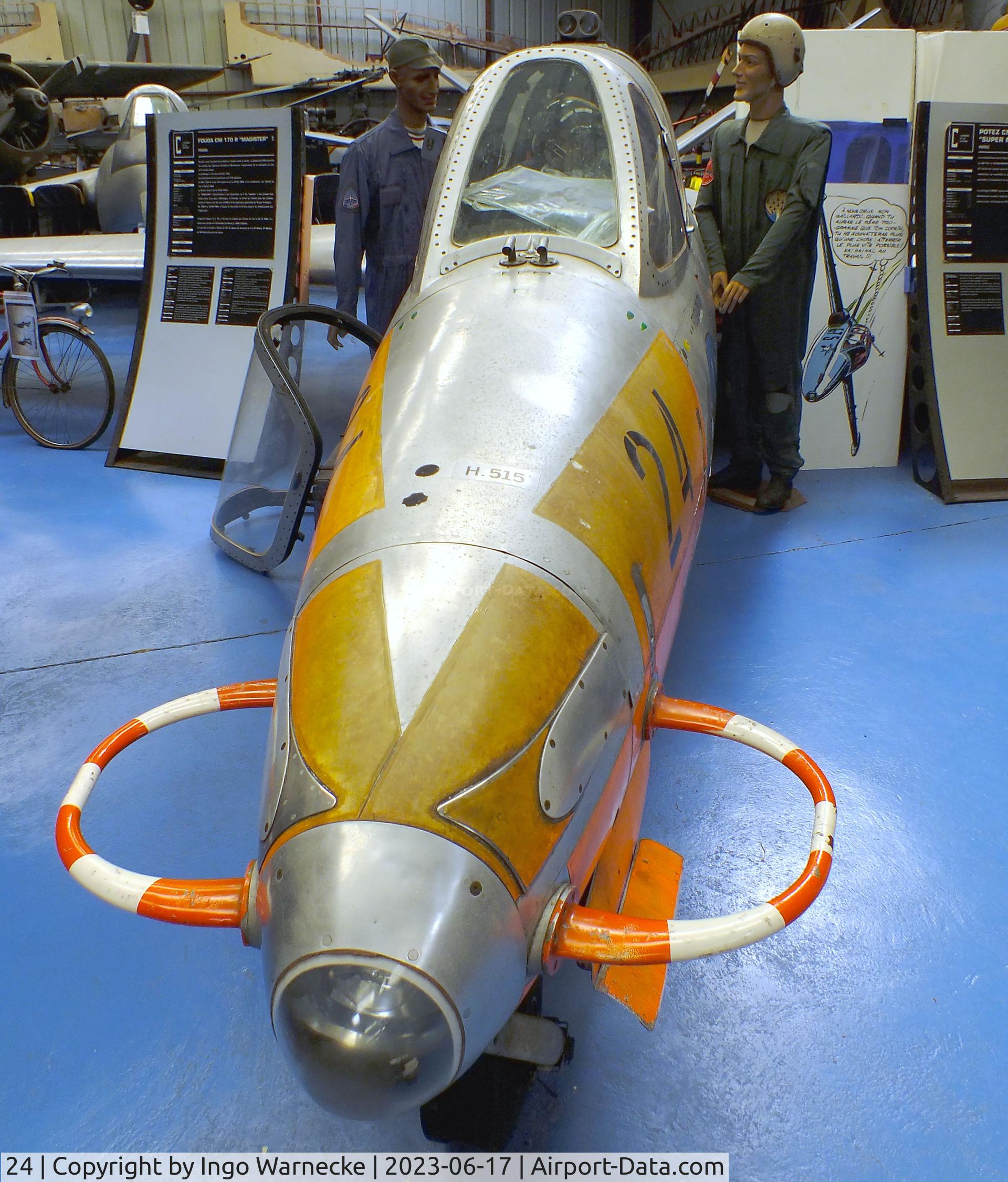 24, Fouga CM-170R Magister C/N 24, Fouga CM.170R Magister at the Musee de l'Epopee de l'Industrie et de l'Aeronautique, Albert