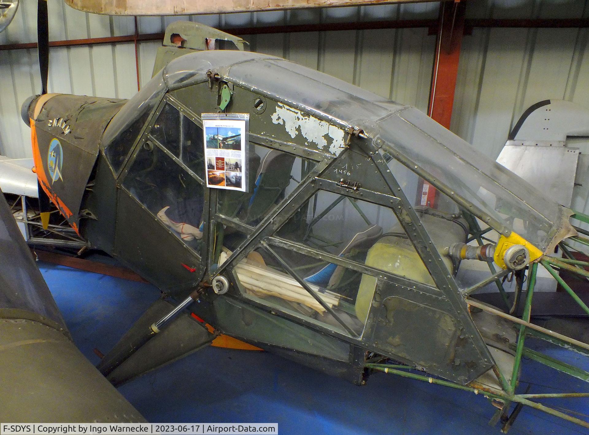 F-SDYS, Nord NC-856A Norvigie C/N 108, Nord NC.856A Norvigie (wings dismounted, awaiting restoration) at the Musee de l'Epopee de l'Industrie et de l'Aeronautique, Albert