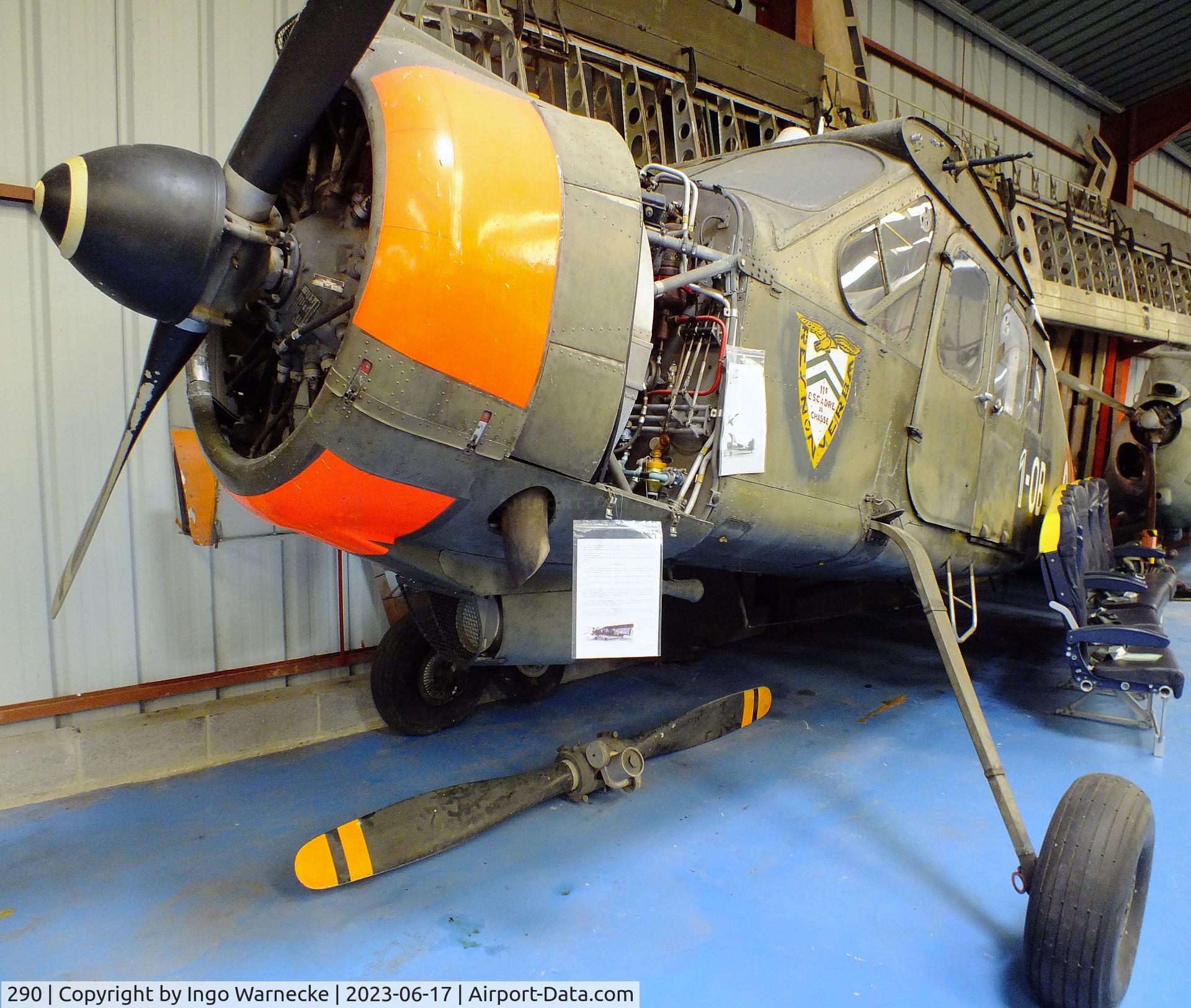 290, Max Holste MH.1521M Broussard C/N 346, Max Holste MH.1521M Broussard (wings and tailplanes dismounted) at the Musee de l'Epopee de l'Industrie et de l'Aeronautique, Albert