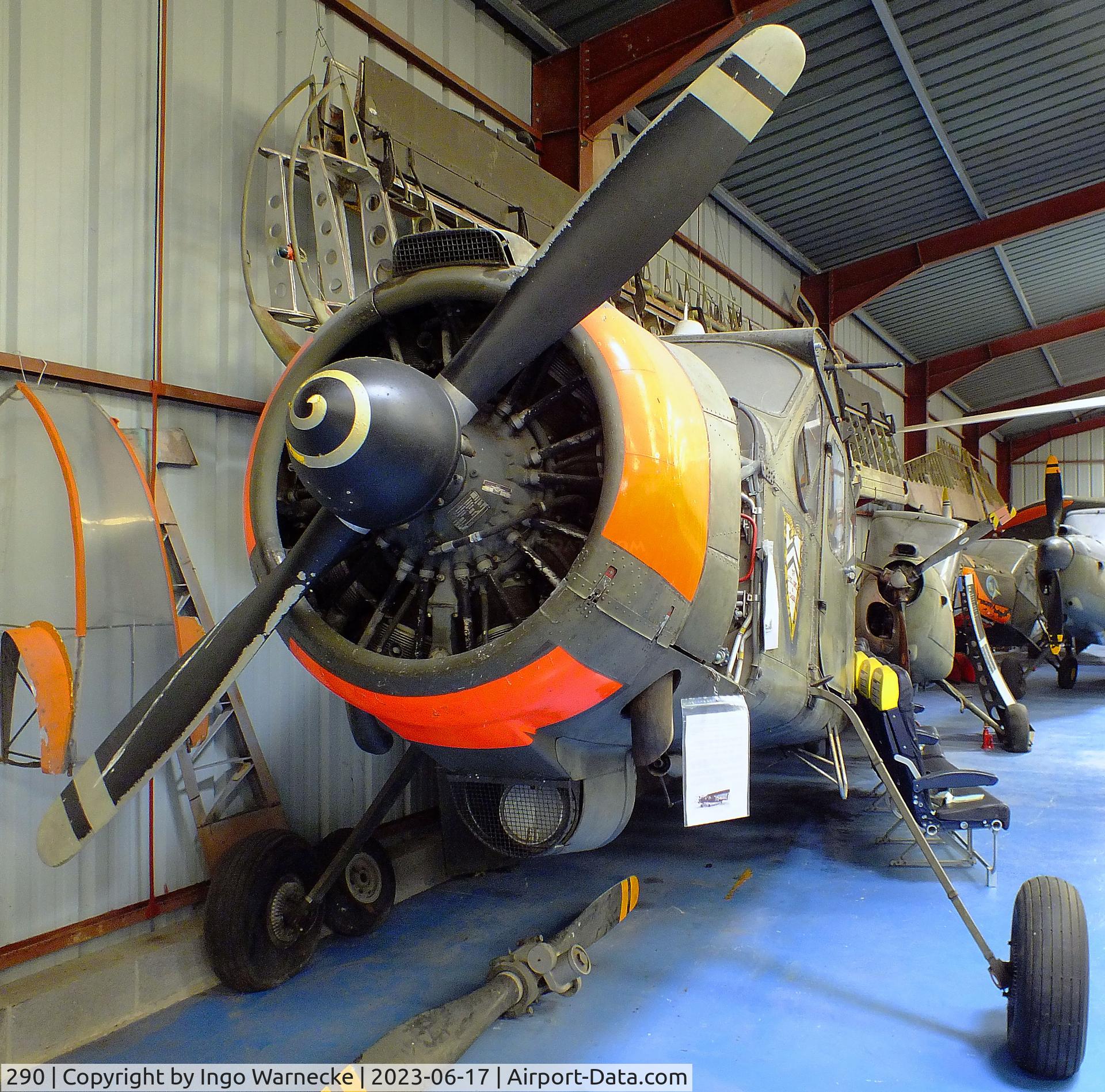 290, Max Holste MH.1521M Broussard C/N 346, Max Holste MH.1521M Broussard (wings and tailplanes dismounted) at the Musee de l'Epopee de l'Industrie et de l'Aeronautique, Albert