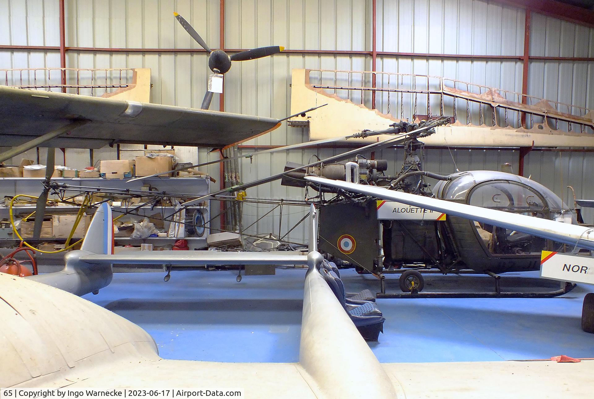65, Sud SA-318C Alouette II C/N 1070/M65, Sud Aviation SE.318C Alouette II at the Musee de l'Epopee de l'Industrie et de l'Aeronautique, Albert