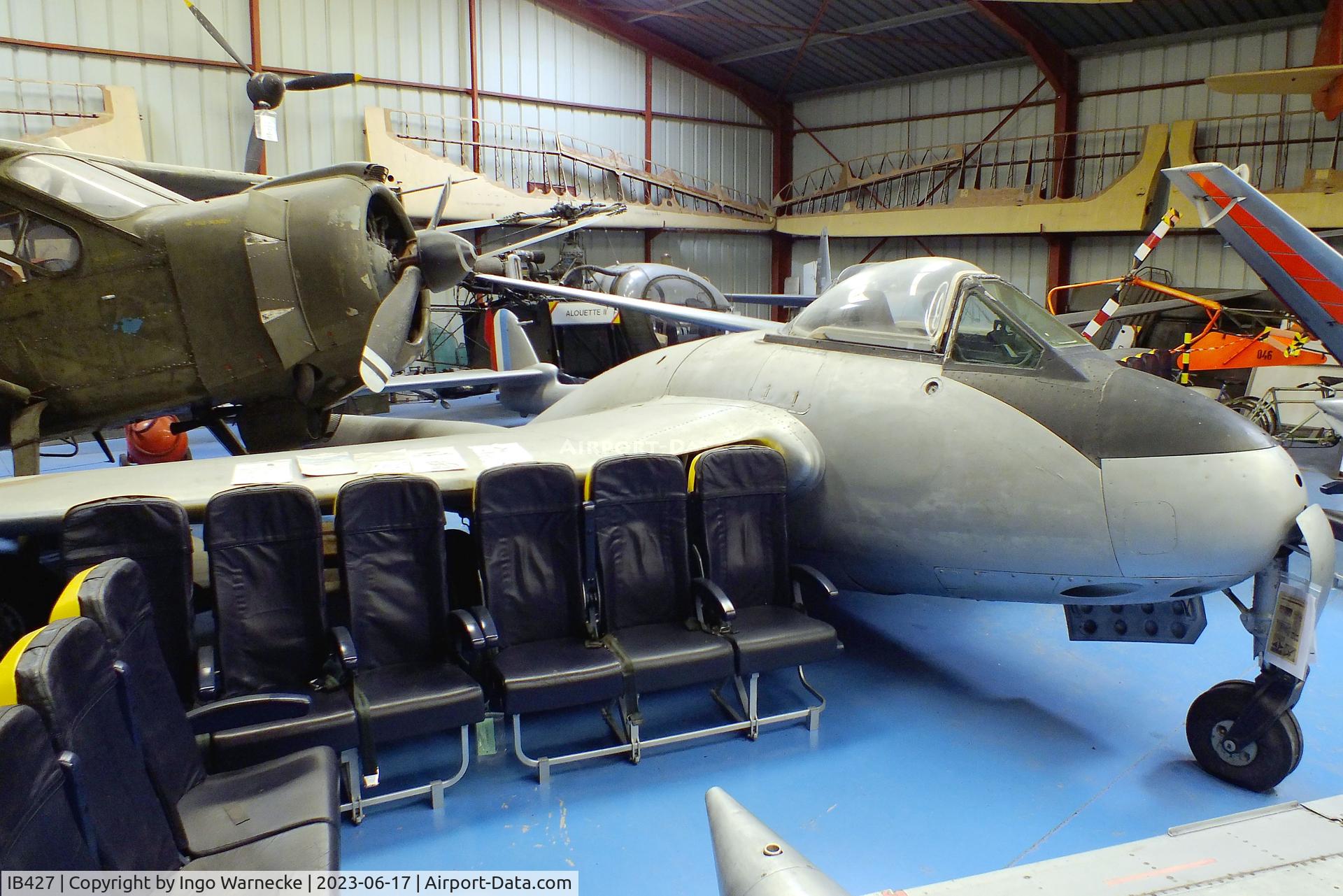 IB427, De Havilland DH-100 Vampire FB.52 C/N 637, De Havilland D.H.100 Vampire FB52 at the Musee de l'Epopee de l'Industrie et de l'Aeronautique, Albert