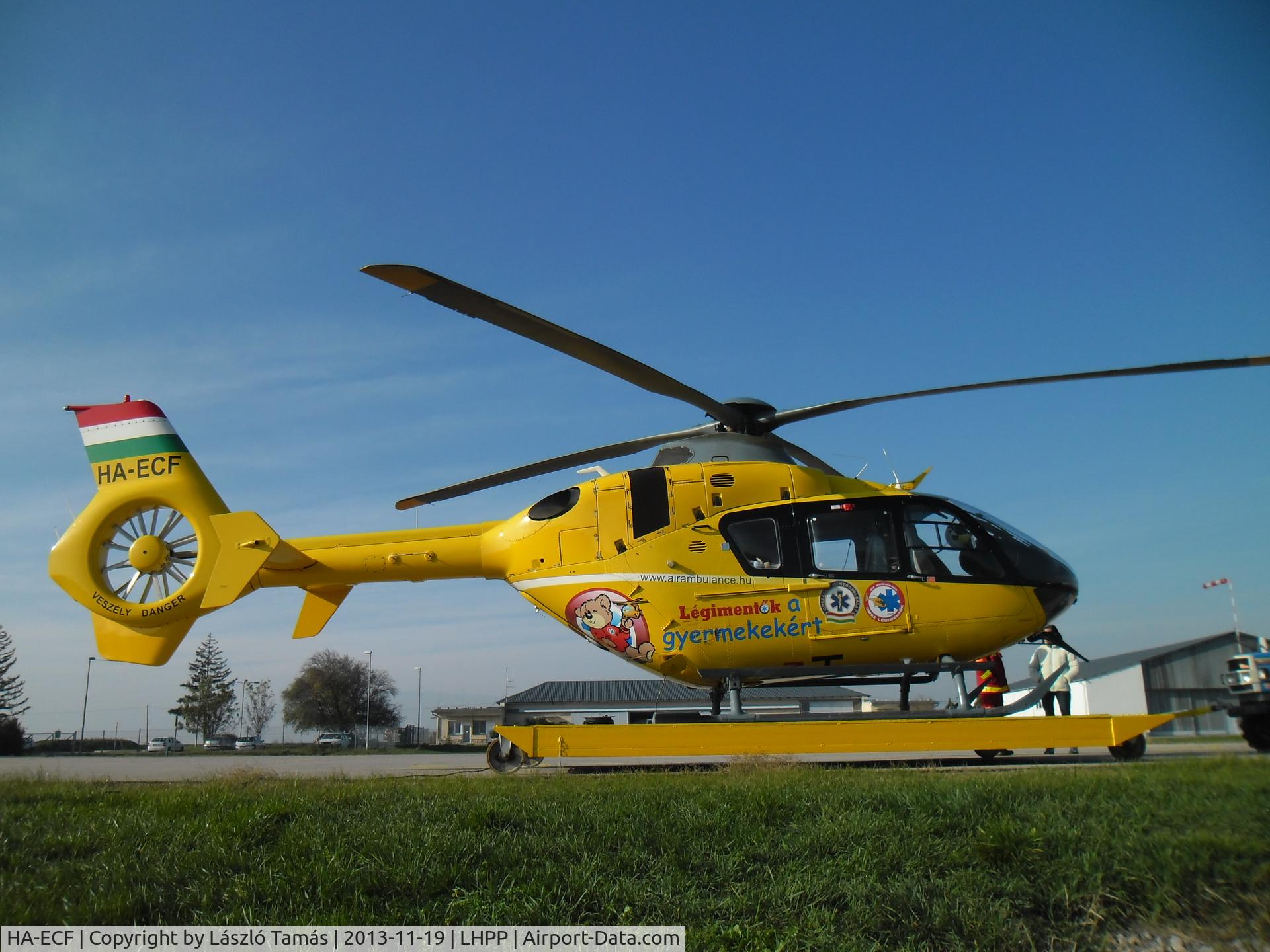 HA-ECF, 2004 Eurocopter EC-135T-2 C/N 0368, (Former) HA-ECF at Pécs-Pogány airport / air ambulance base