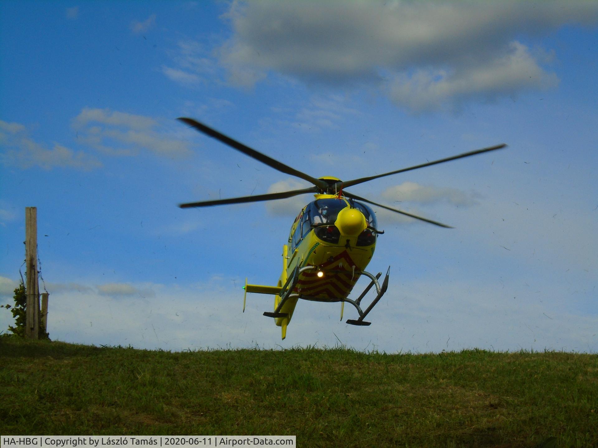 HA-HBG, 2004 Eurocopter EC-135P-2 C/N 0350, Take off and fly to the hospital with a critical patient.