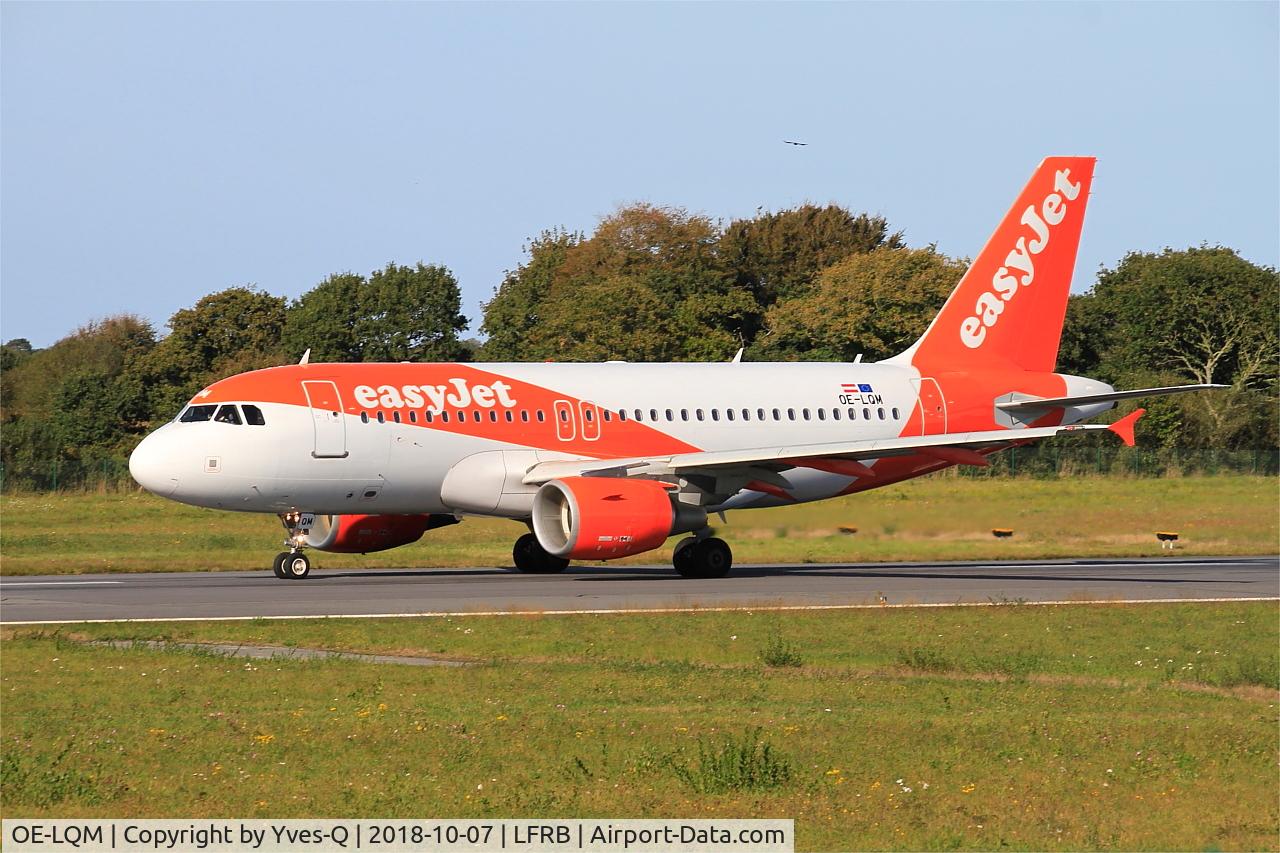 OE-LQM, 2009 Airbus A319-111 C/N 3824, Airbus A319-111, Taxiing to holding point rwy 07R, Brest-Guipavas Airport (LFRB-BES)