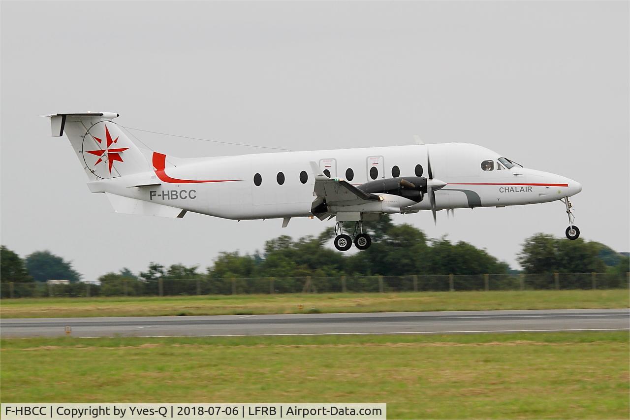 F-HBCC, 1999 Beech 1900D C/N UE-350, Beech 1900D, Landing rwy 25L, Brest-Bretagne Airport (LFRB-BES)