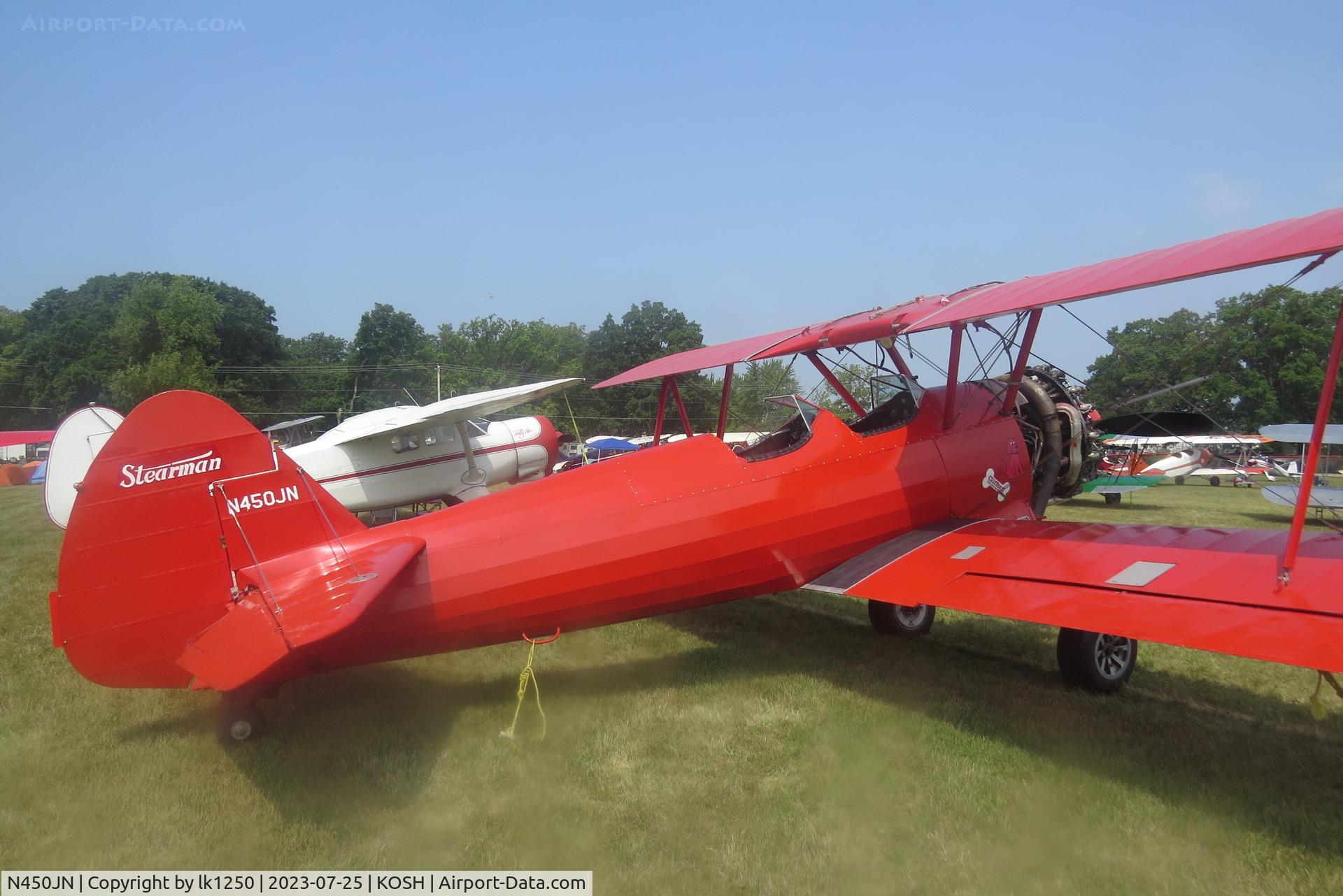 N450JN, 1942 Boeing A75N1(PT17) C/N 75-2992, At EAA Venture 2023
