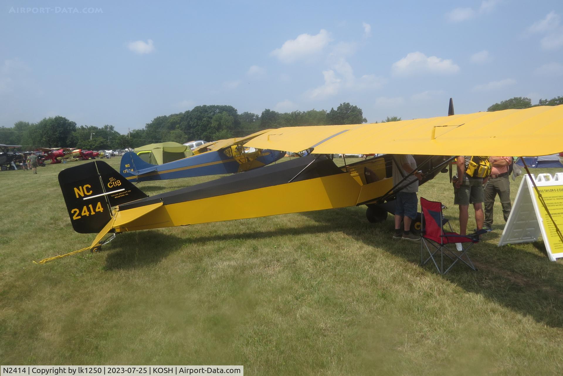 N2414, 1933 Piper E-2 C/N 64, This Taylor E-2 was at EAA AirVenture 2023