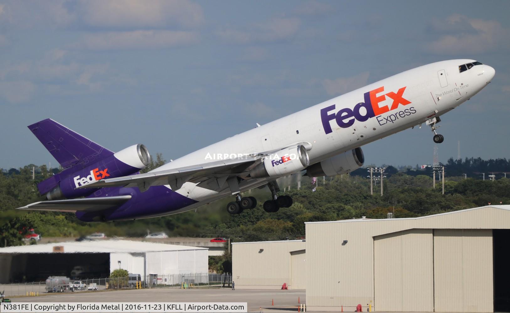 N381FE, 1972 McDonnell Douglas MD-10-10F C/N 46615, FedEx MD-10-10 zx FLL-MEM