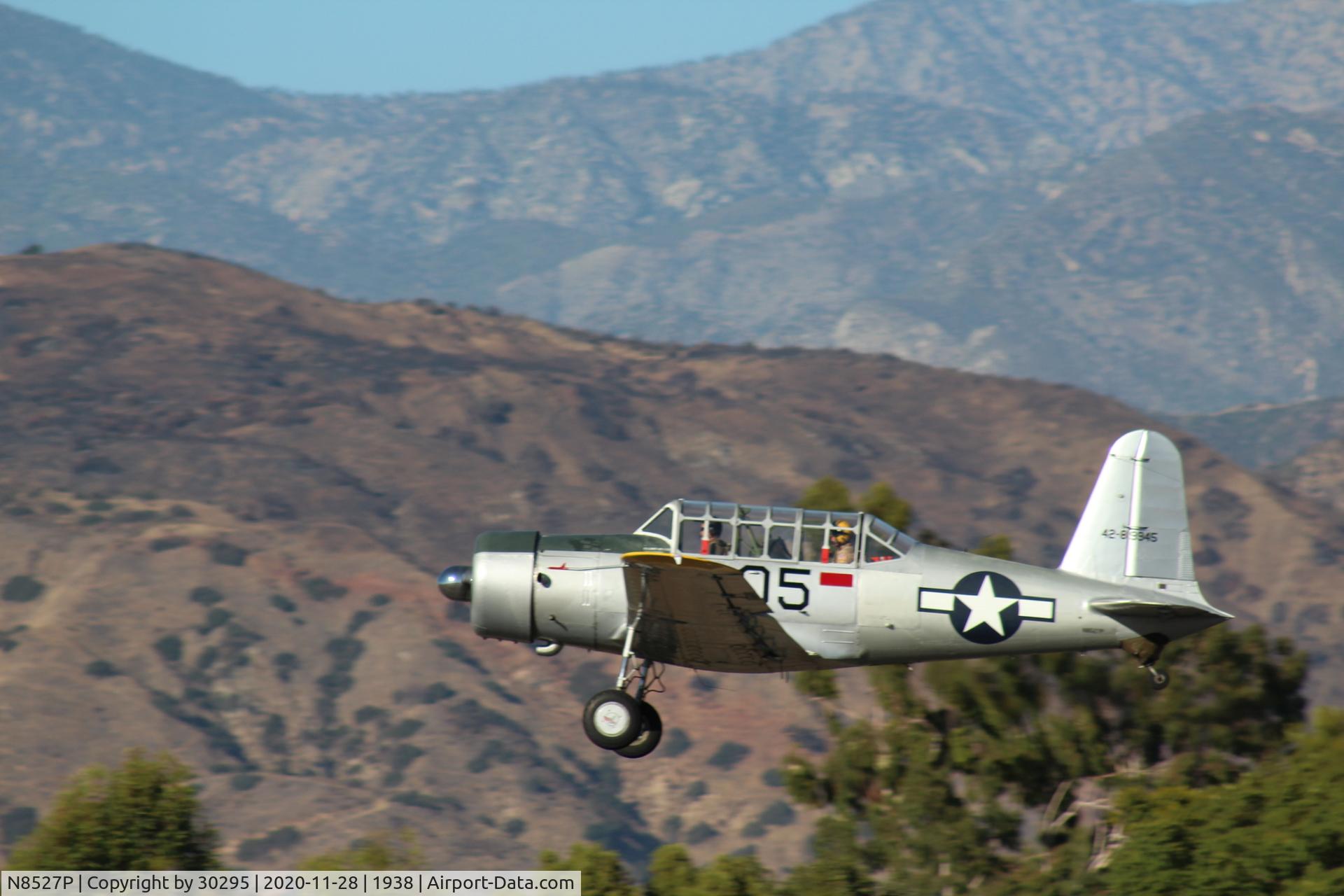 N8527P, 1980 Consolidated Vultee BT-13 C/N 79-758, Climbing out
