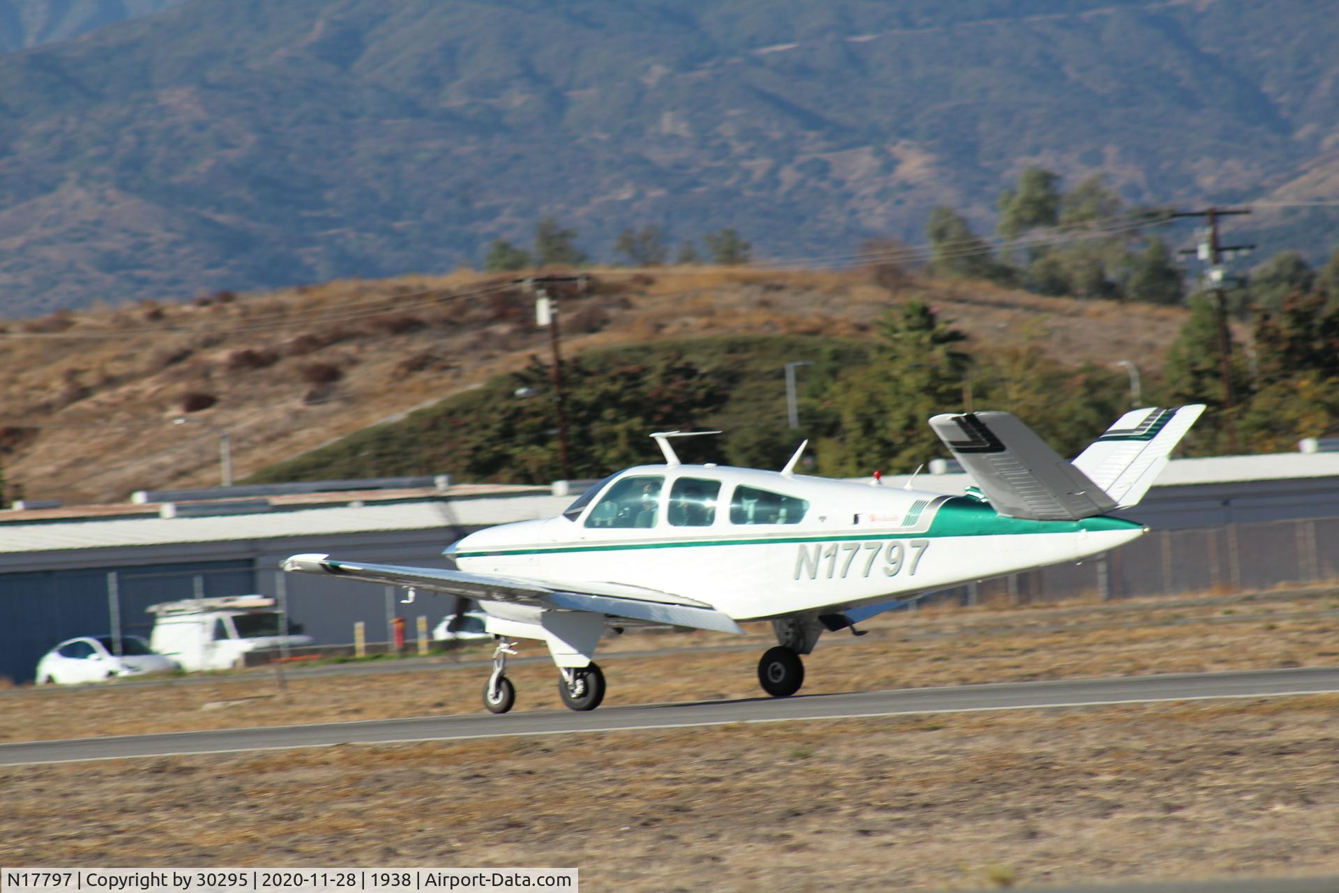 N17797, 1977 Beech V35B Bonanza C/N D-10010, Rolling out